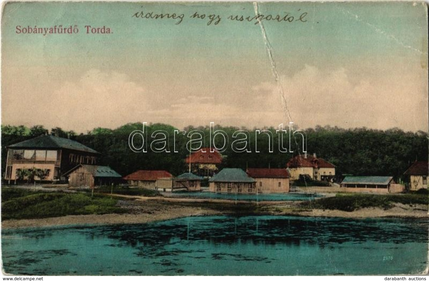 T3/T4 1910 Torda, Turda; Sóbánya Fürdő. Kiadja Füssy József / Baile De Sare / Salt Mine Lake, Baths, Rowing Boat (fa) - Unclassified