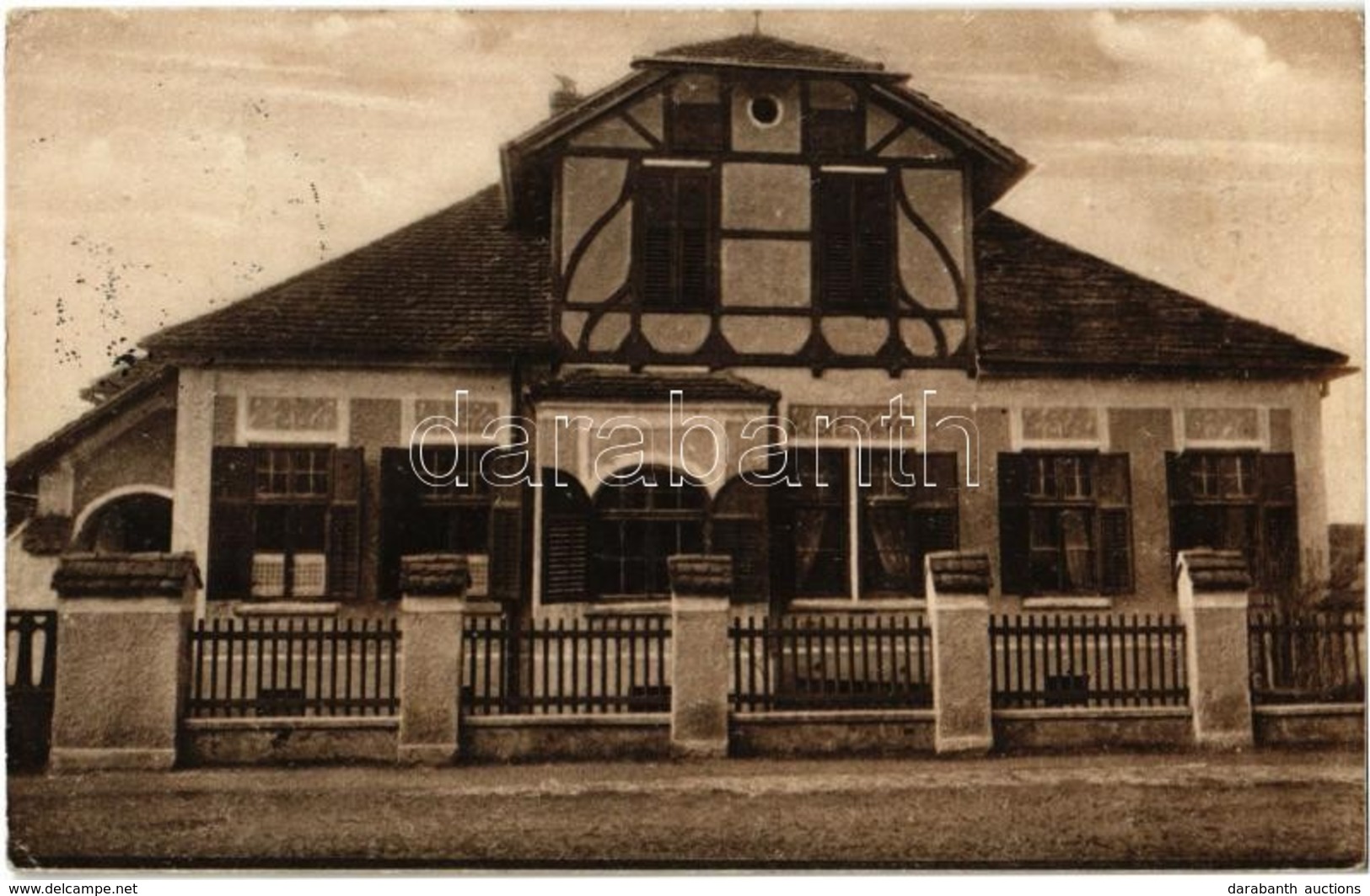 T2/T3 1917 Újváros, Neustadt Bei Agnetheln, Noistat; Evang. Pfarrhaus / Evangélikus Lelkészlak. W. Fabritius Felvétele / - Ohne Zuordnung