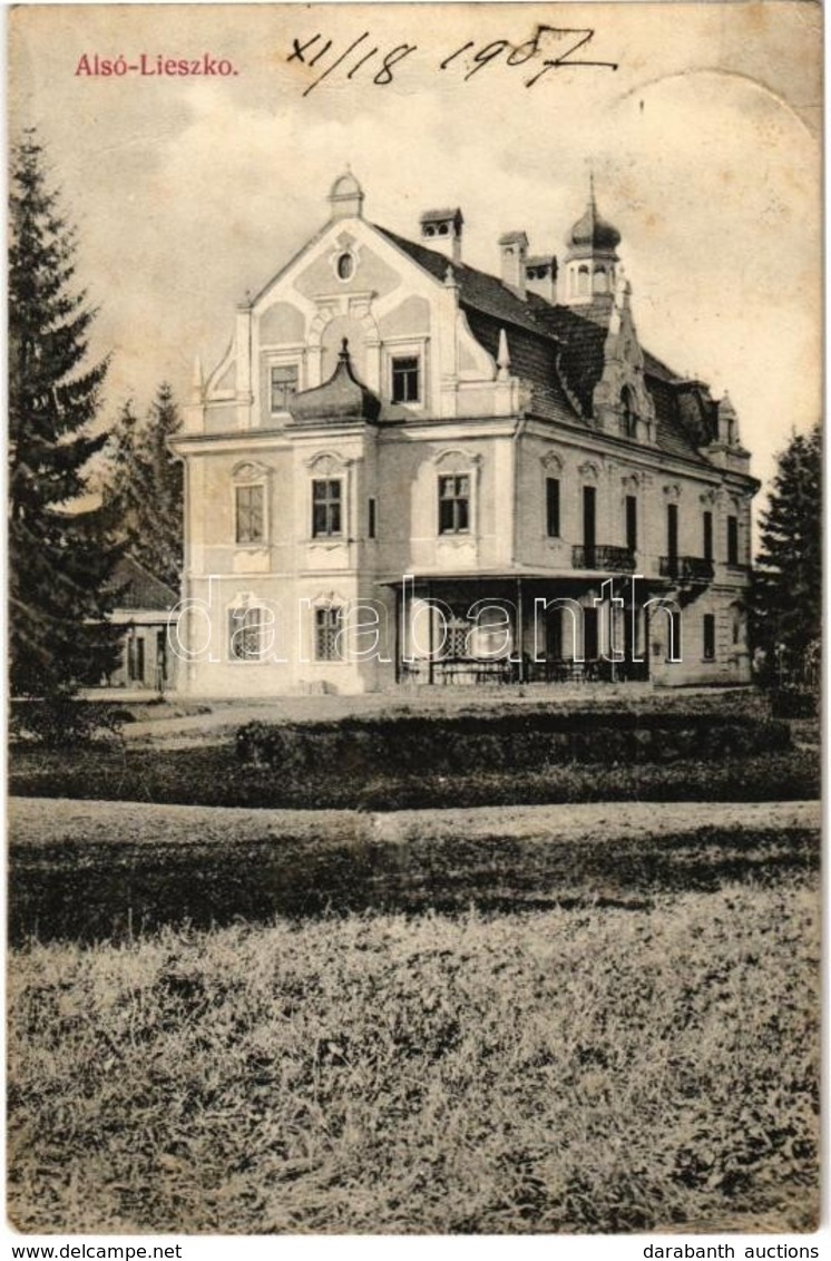T3 1907 Alsómogyoród, Alsó-Lieszkó, Dolny Lieskov; Lieszkovszky-Leszkóczy Kastély / Castle (EK) - Unclassified