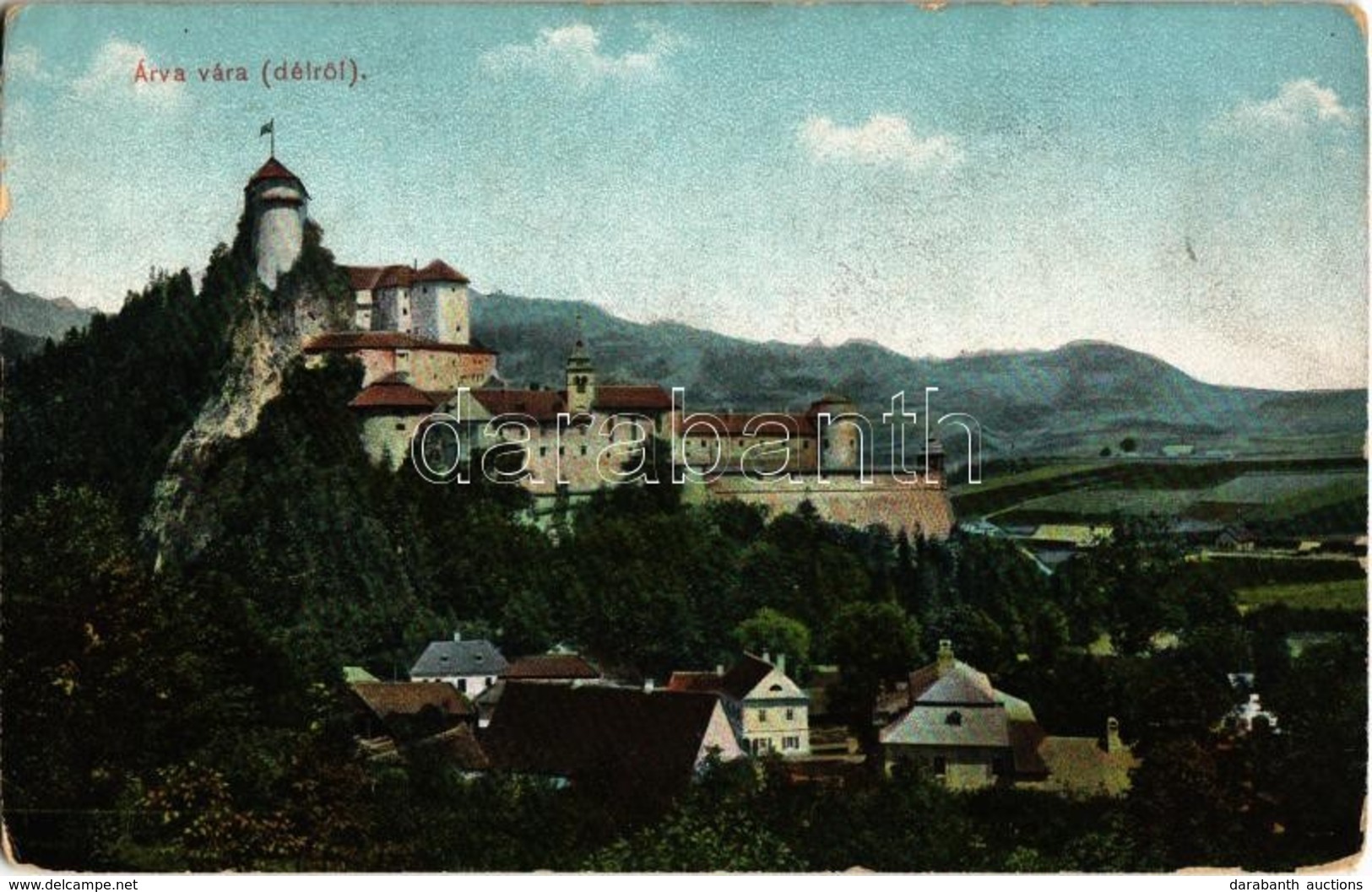 ** T2/T3 Árvaváralja, Oravsky Podzámok; Árva Vára (délről). Kiadja Sochán P. 41. / Oravsky Hrad / Castle (kopott Sarkak  - Non Classés