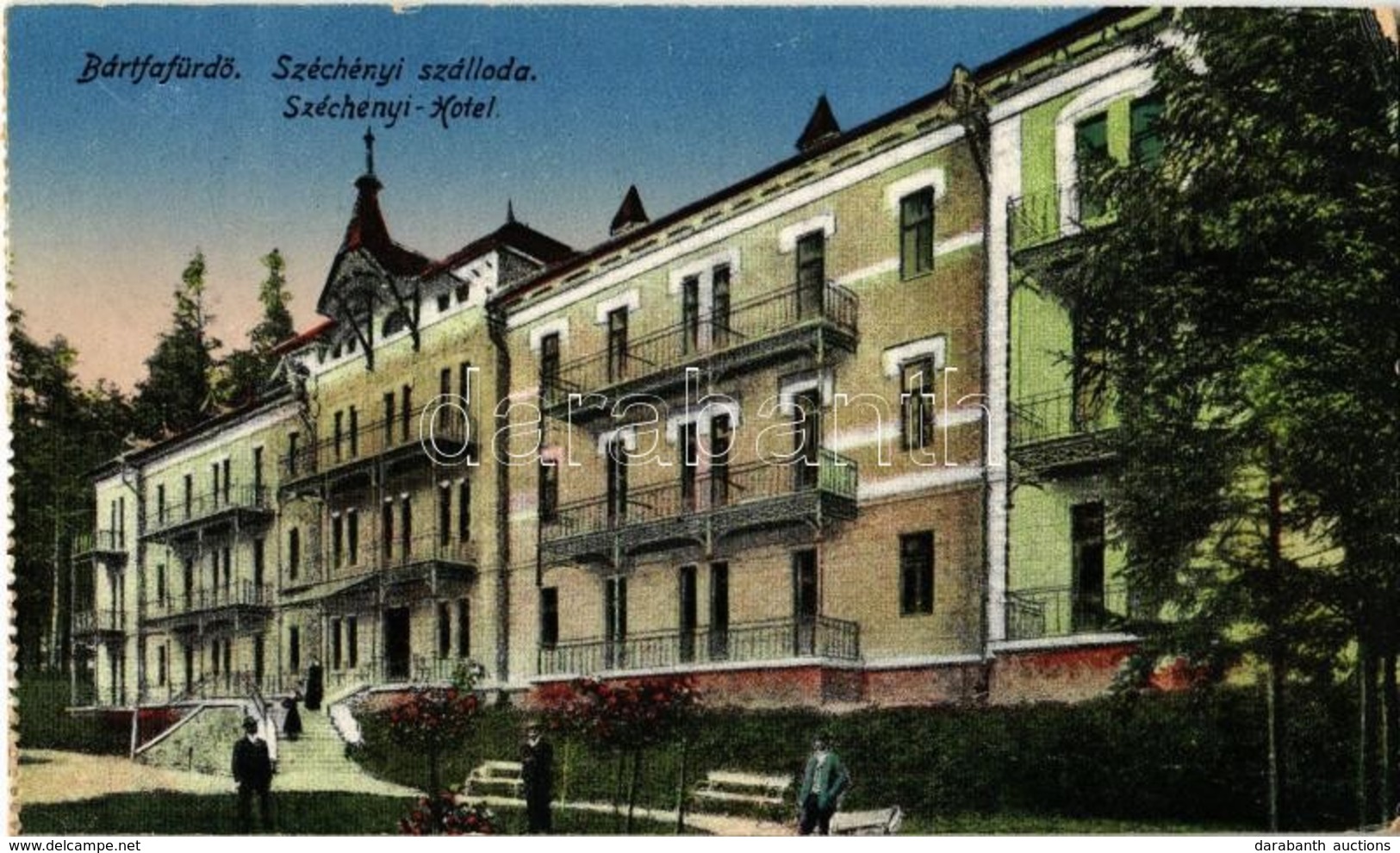 ** T2/T3 Bártfa, Bártfafürdő, Bardejovské Kúpele, Bardiov, Bardejov;  Széchenyi Szálloda / Hotel - Képeslapfüzetből / Fr - Ohne Zuordnung