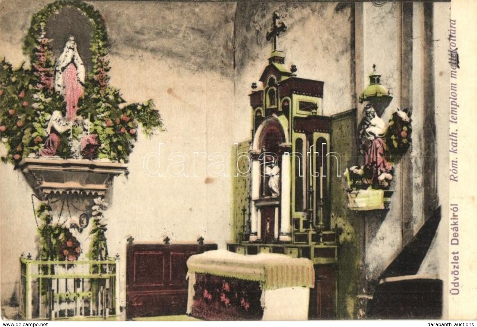 T2 Deáki, Diakovce; Római Katolikus Templom Belső, Mellékoltár / Catholic Church Interior, Side Altar - Ohne Zuordnung