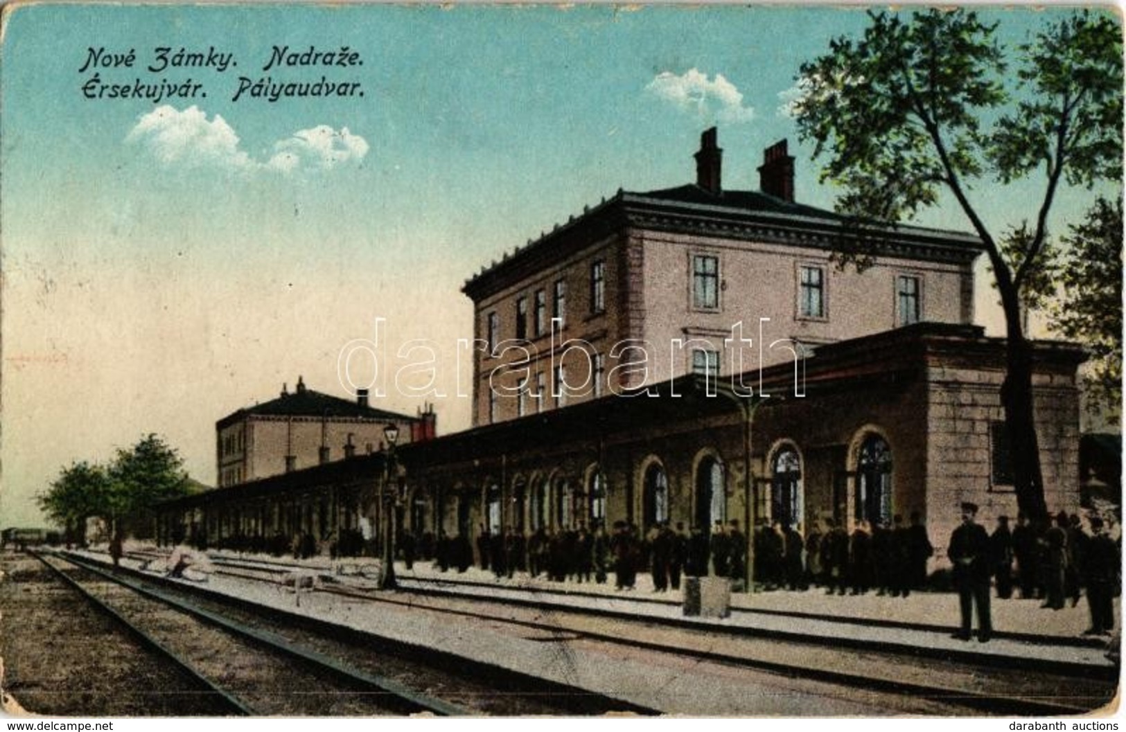 T2/T3 Érsekújvár, Nové Zámky; Nadraze / Pályaudvar, Vasútállomás / Bahnhof / Railway Station + 1938 Érsekújvár Visszatér - Unclassified