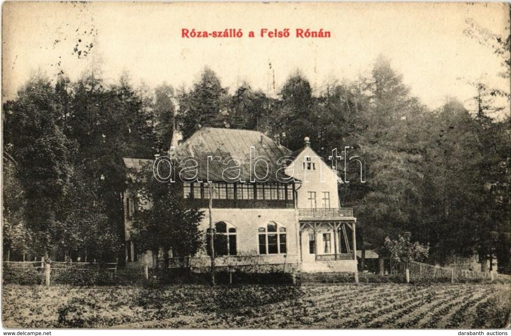 T2 1907 Felsőróna, Horná Roven (Selmecbánya, Banská Stiavnica); Róza Szálló. Kiadja Grohmann 995. / Hotel - Unclassified