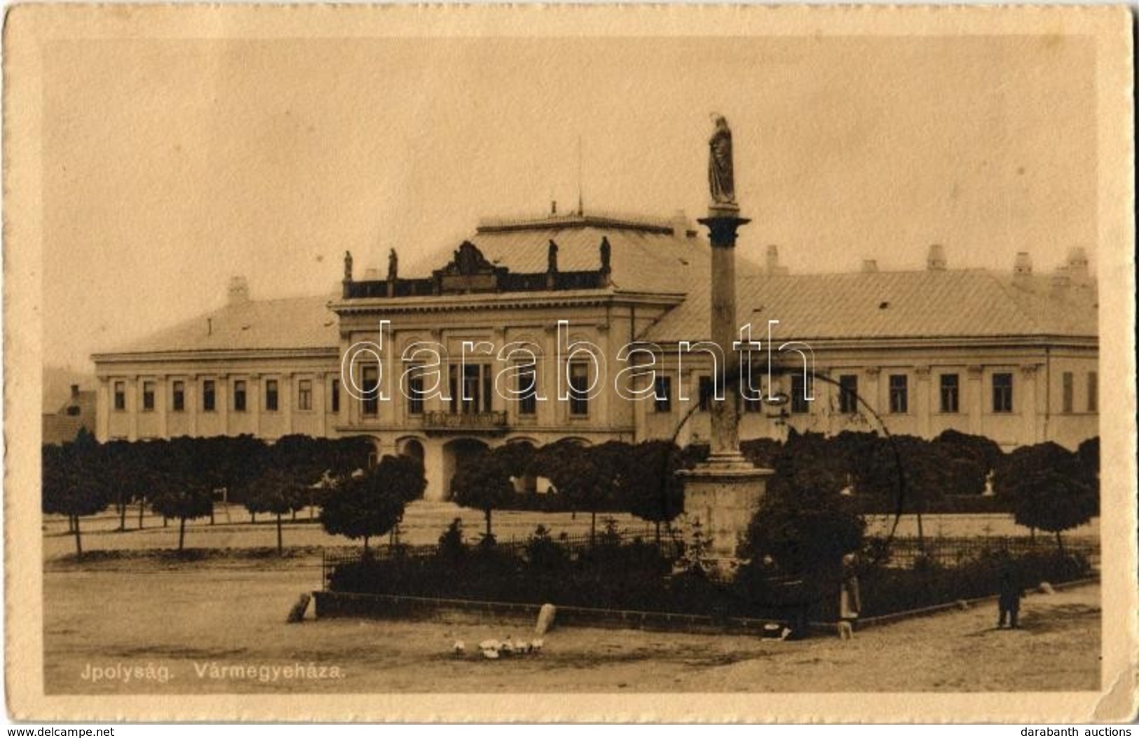 T2/T3 1910 Ipolyság, Sahy; Vármegyeháza. Kiadja Polgár I. / County Hall (EK) - Ohne Zuordnung