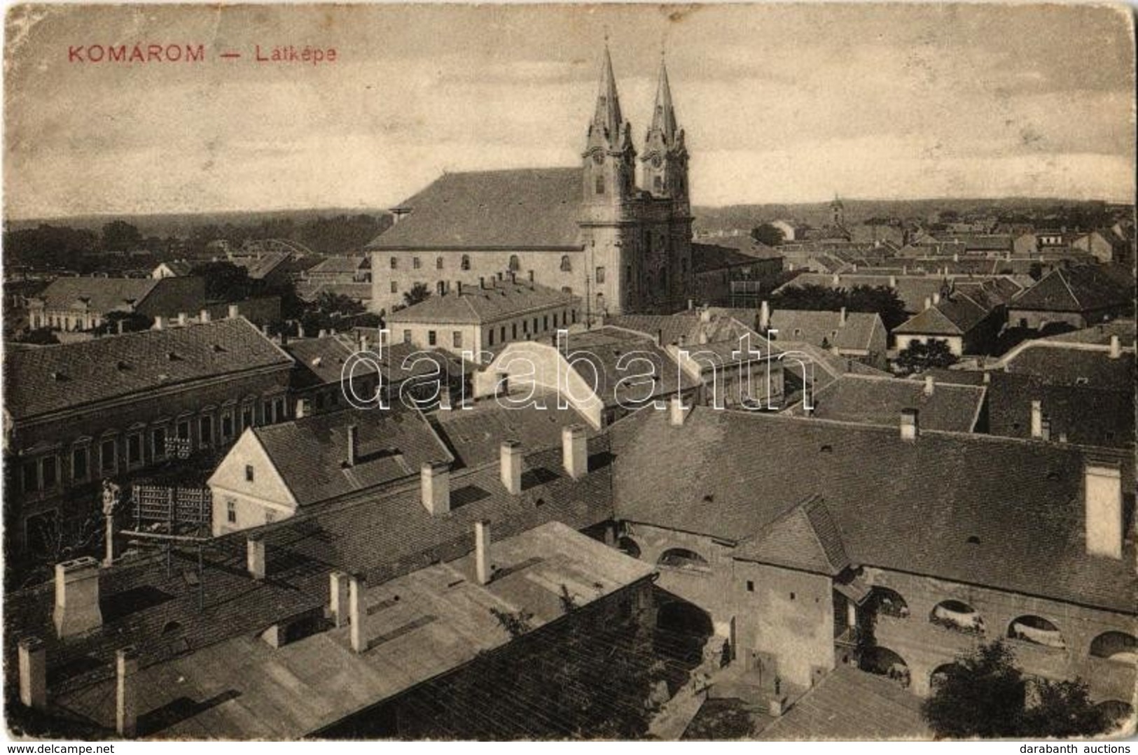 * T3 1910 Komárom, Komárno; Látkép, Templom. L. H. Pannonia 130. / General View, Church (Rb) - Unclassified