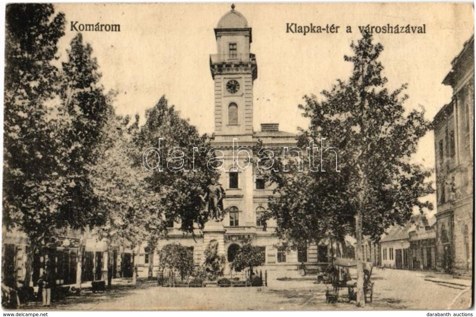 T3 1921 Komárom, Komárno; Klapka Tér A Városházával / Square, Town Hall (EB) - Ohne Zuordnung
