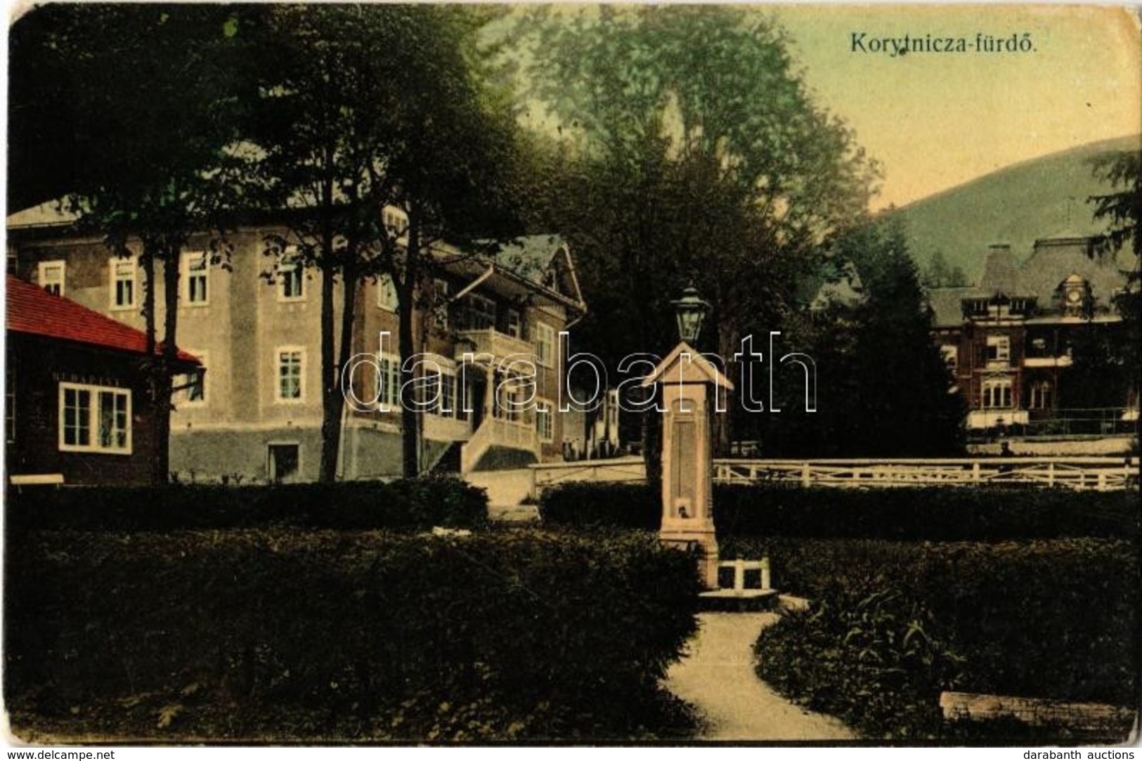 T2/T3 1910 Koritnyica, Korytnica; Budapest Villa és Hygiea Fürdő Szálloda / Spa, Villa, Hotel (Rb) - Unclassified