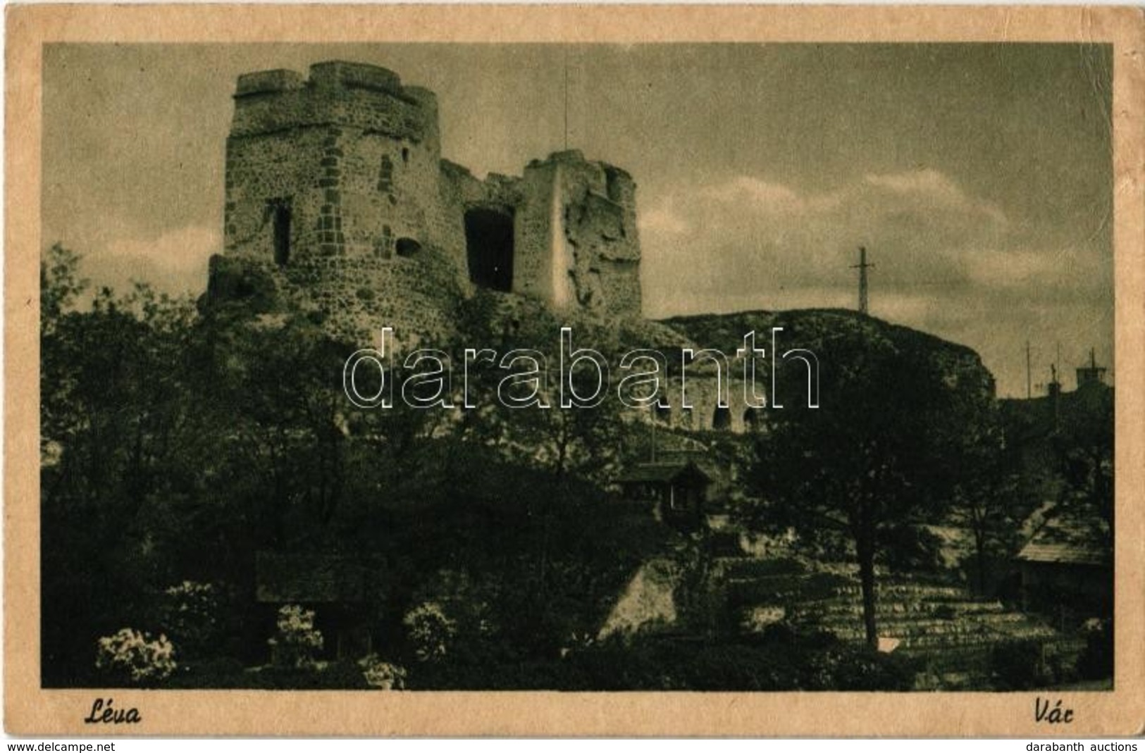 T2/T3 1944 Léva, Levice; Vár / Levicky Hrad / Castle (EK) - Ohne Zuordnung