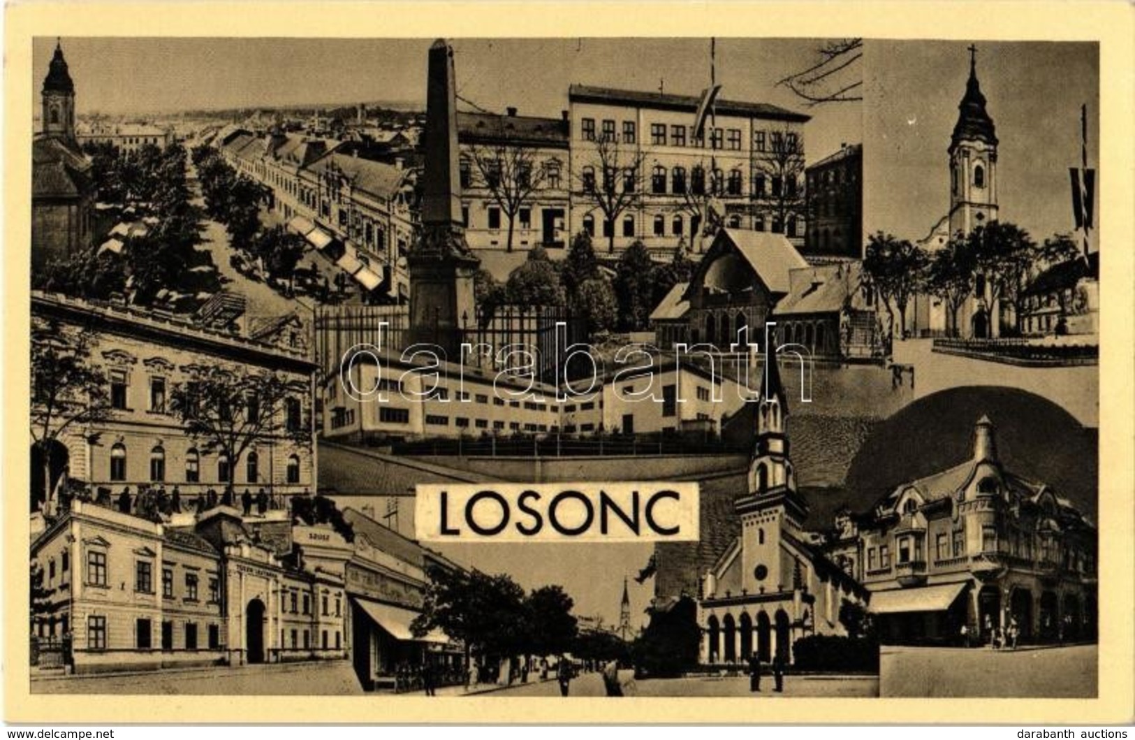 ** T1/T2 Losonc, Lucenec; Mozaiklap. Kiadja Bukor József / Multi-view Postcard - Unclassified