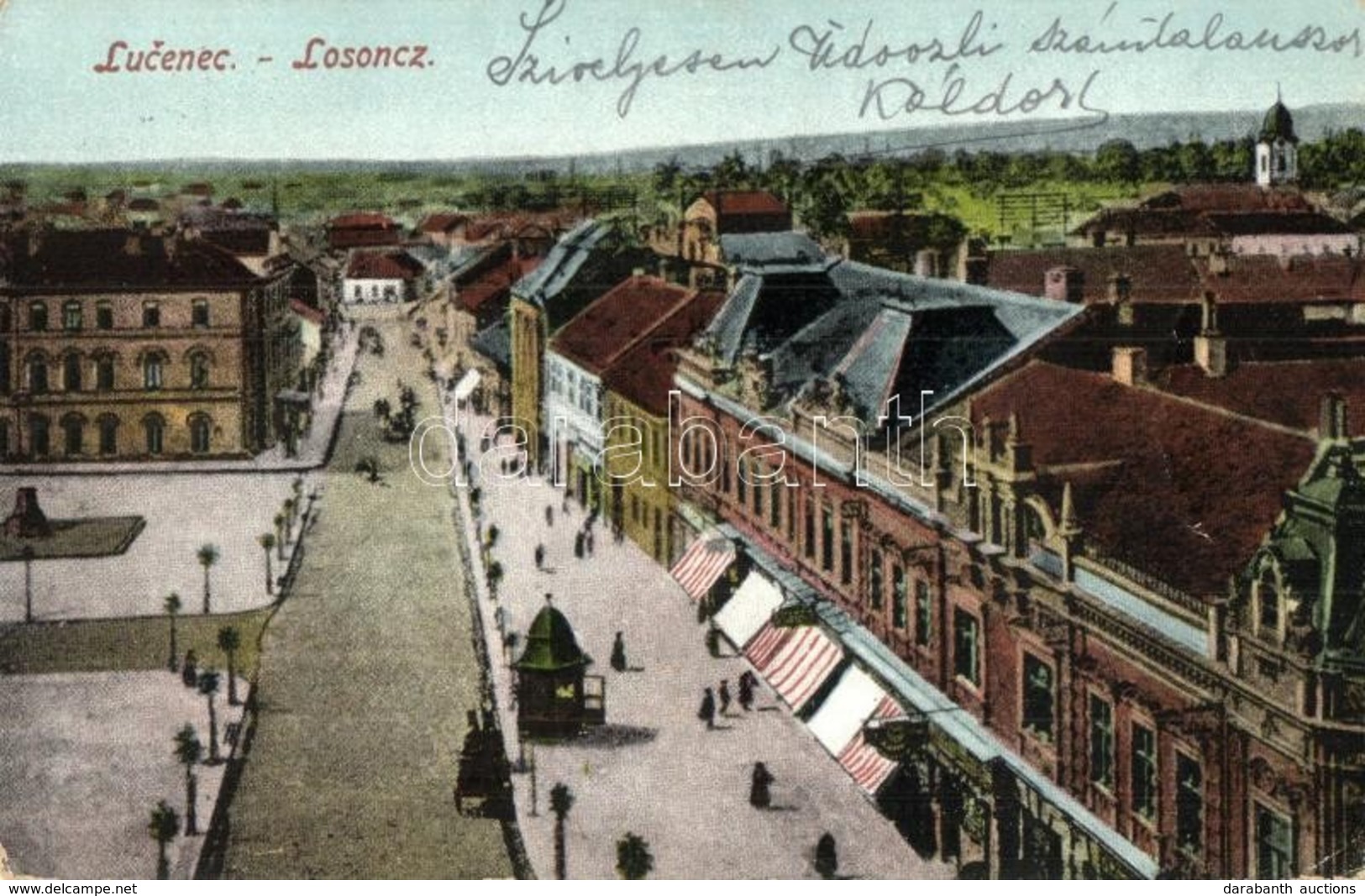 T2/T3 Losonc, Lucenec; Utcakép, üzletek. Kiadja Redlinger / Street View, Shops (EK) - Ohne Zuordnung