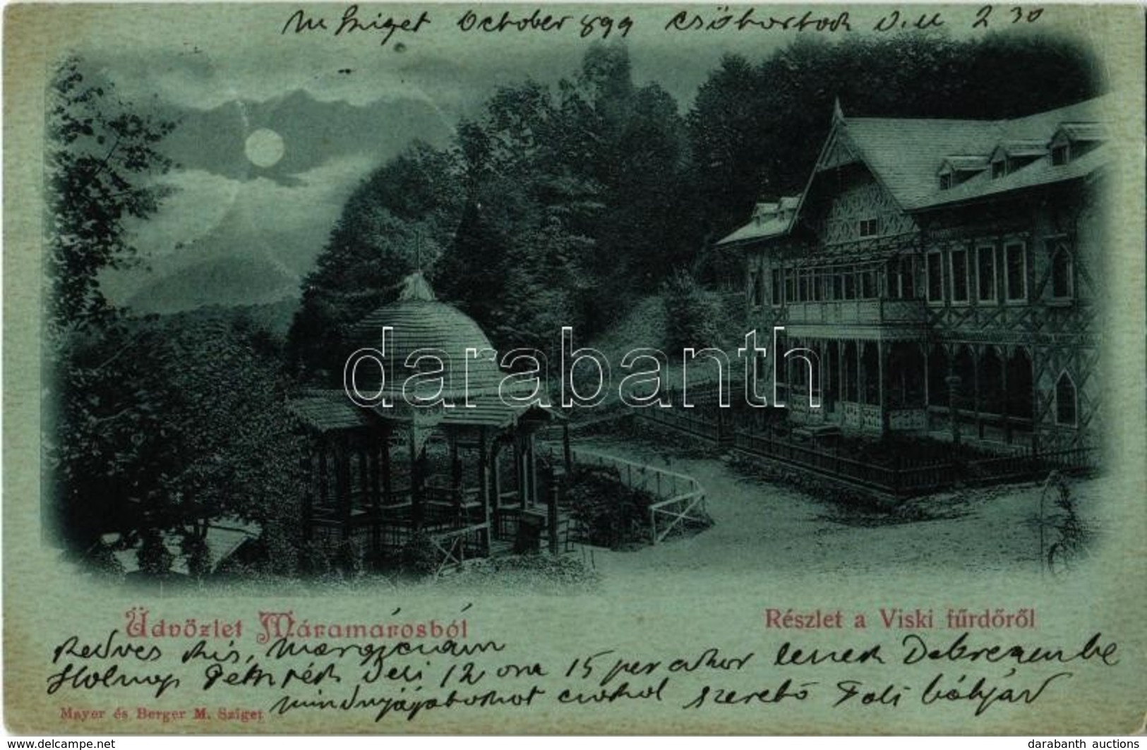 T2/T3 1899 Visk, Vyshkovo (Máramaros); Viski Fürdő. Kiadja Mayer és Berger / Spa, Baths (EK) - Sin Clasificación