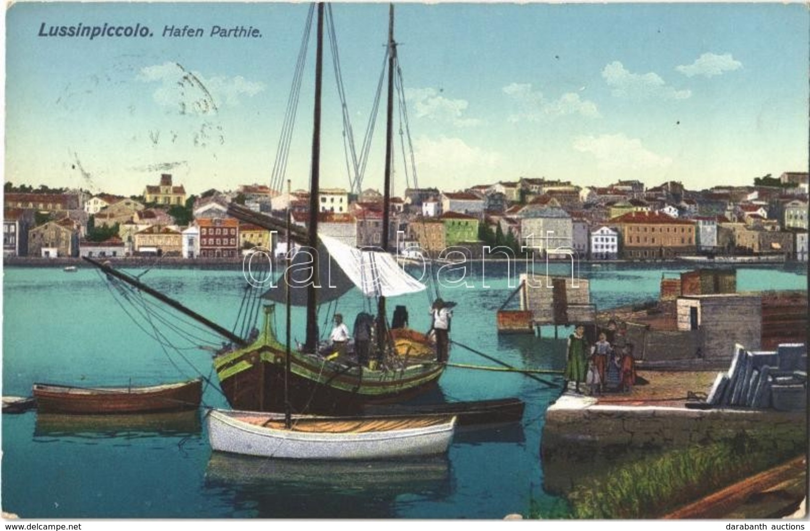 T2/T3 1913 Mali Losinj, Lussinpiccolo; Hafen Parthie / Kikötő / Port, Boats (EK) - Non Classés