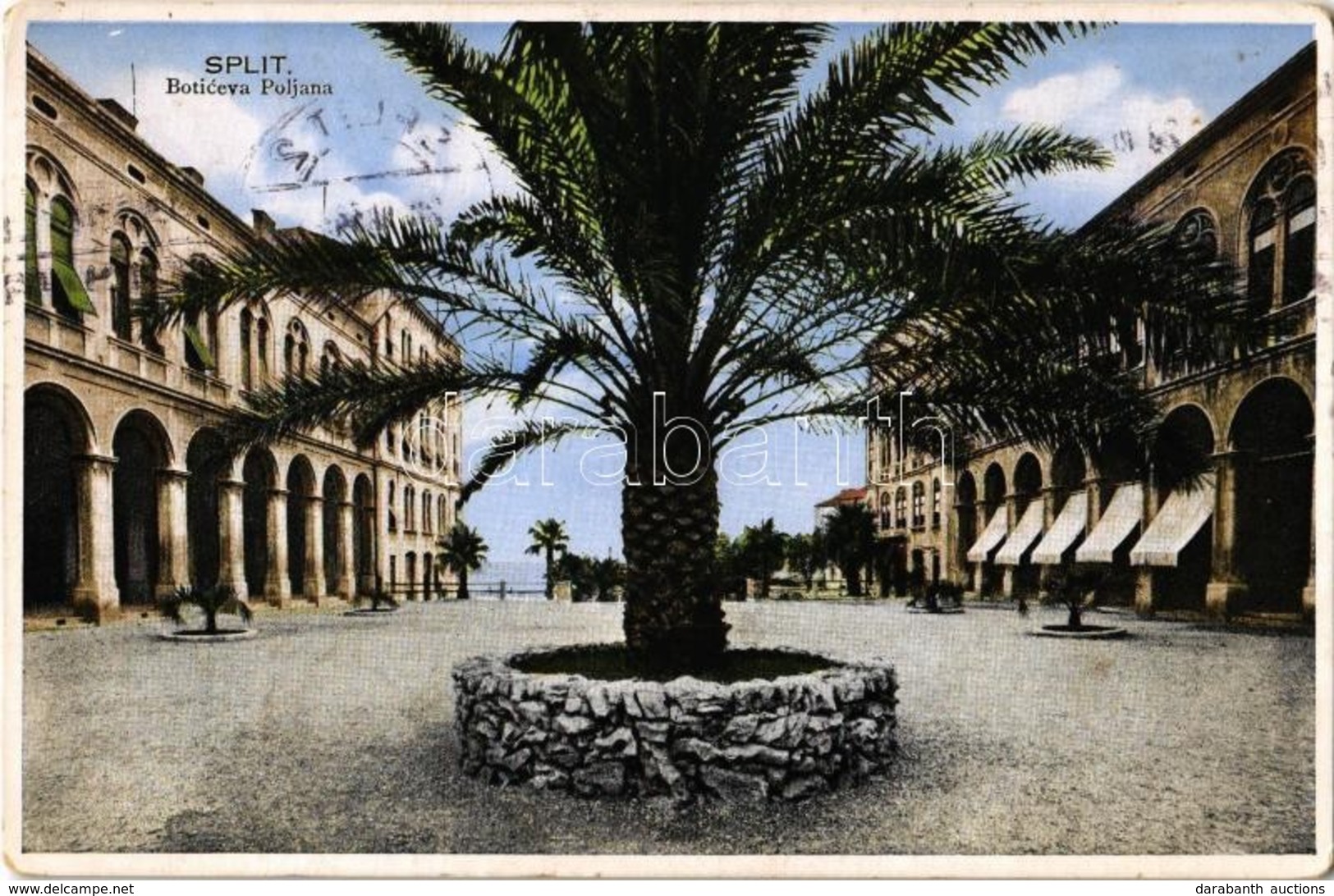 T2 1934 Split, Boticeva Poljana / Square, Palm Tree - Unclassified