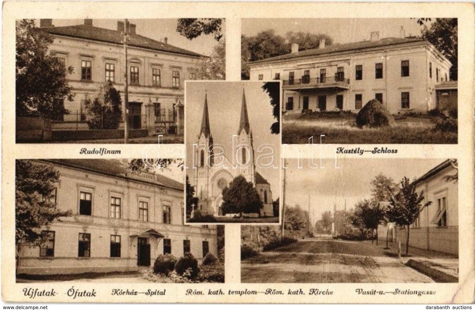 T2/T3 1942 Futak, Futtak, Futog; Rudolfinum, Hadik Kastély, Kórház, Római Katolikus Templom, Vasút Utca / Schloss, Röm.  - Sin Clasificación