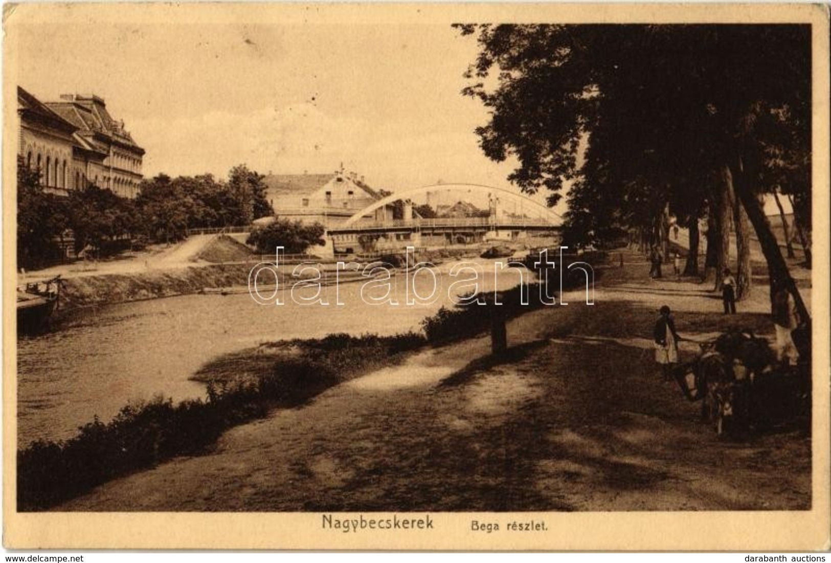 T2/T3 1916 Nagybecskerek, Zrenjanin, Veliki Beckerek;  Béga Részlet, Híd / Bega River, Riverbank, Bridge (EK) - Ohne Zuordnung