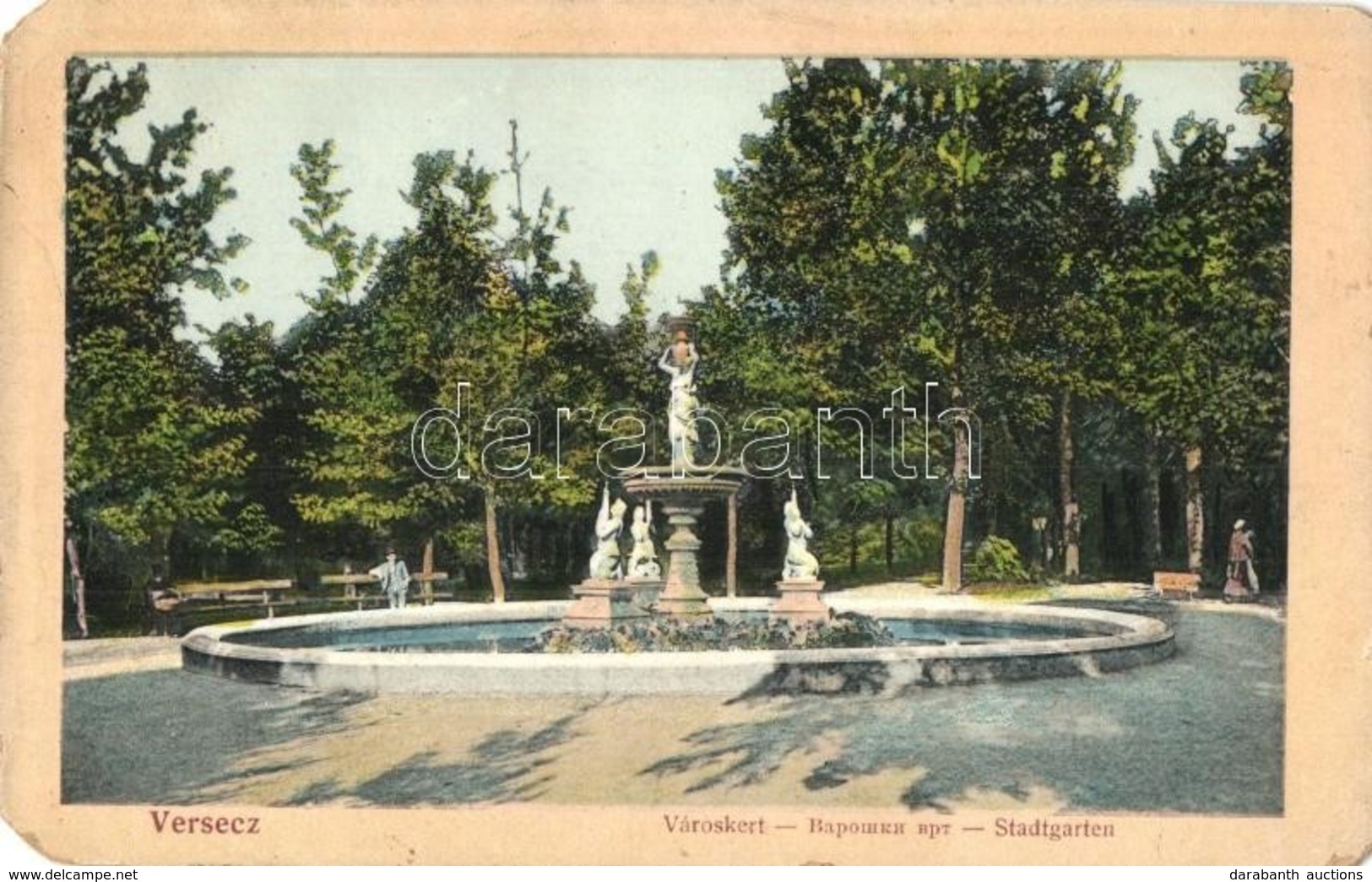 ** T4 Versec, Vrsac; Városkert / Stadtgarten / Park, Garden, Fountain (EM) - Ohne Zuordnung