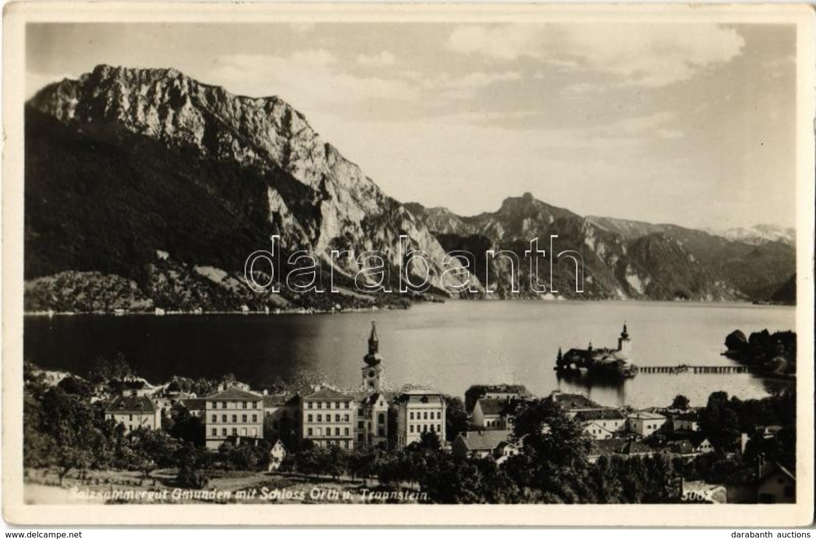 T2 1937 Gmunden, Salzkammergut, Schloss Ort U. Traunstein / General View, Castle, Lake, Mountain - Sin Clasificación