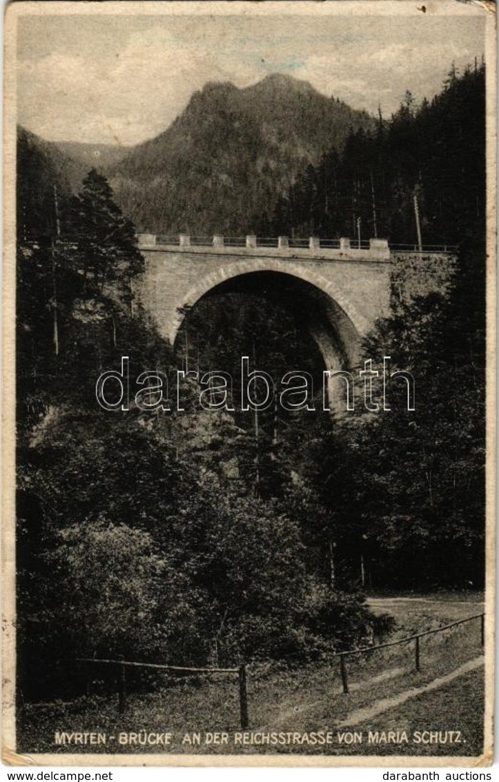 T2/T3 1931 Schottwien, Myrten-Brücke An Der Reichsstrasse Von Maria Schutz / Bridge (worn Corners) - Non Classés