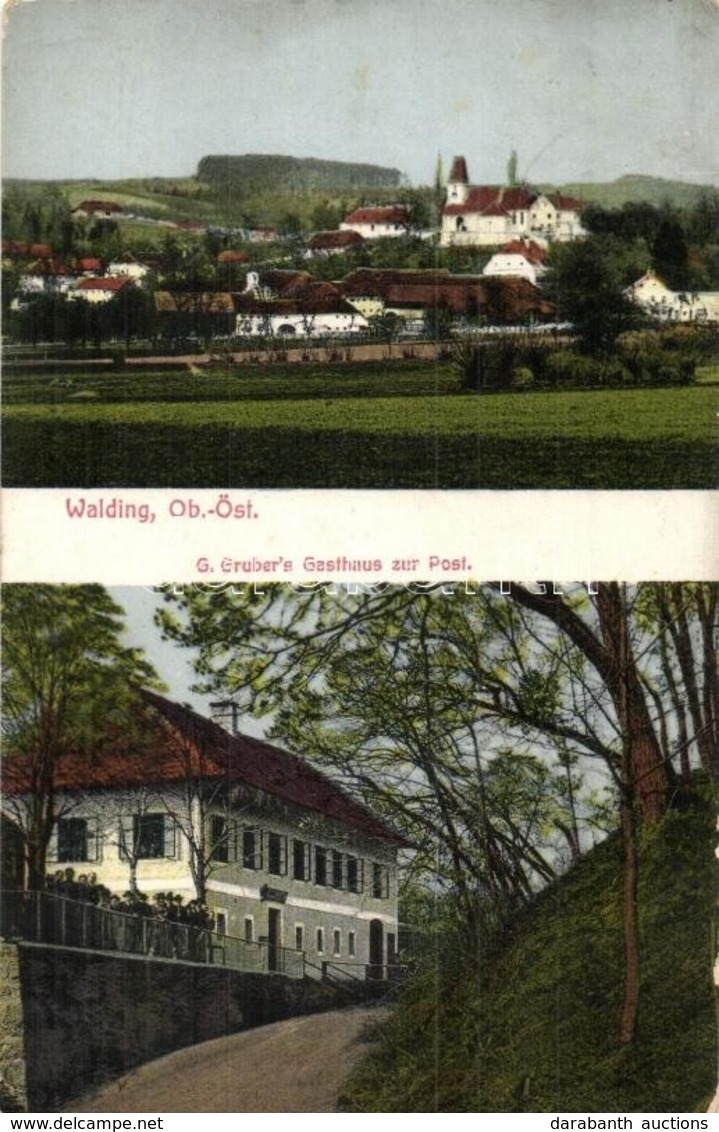 * T2/T3 Walding, G. Gruber's Gasthaus Zur Post / Gruber's Inn, Restaurant (EK) - Ohne Zuordnung