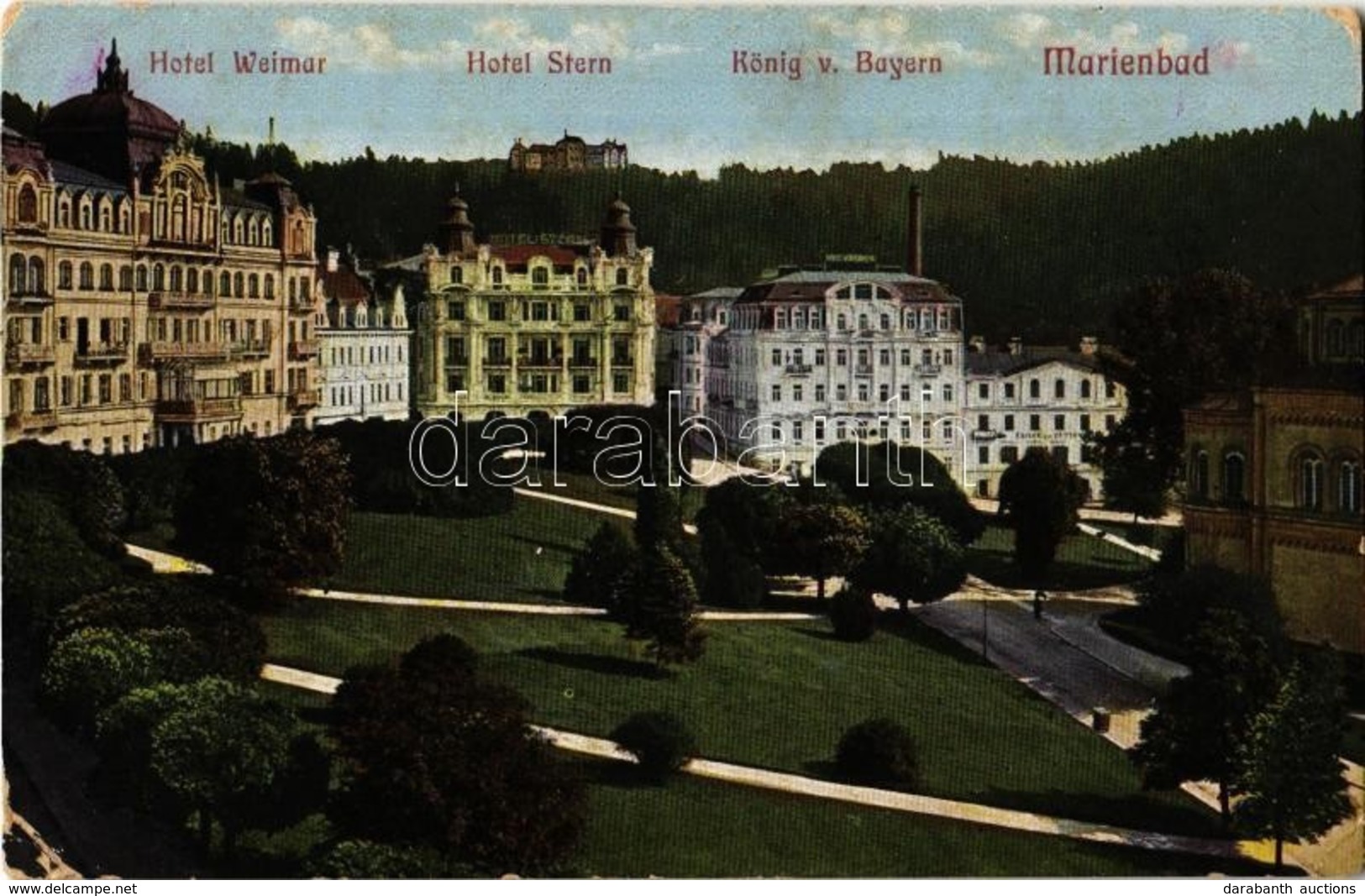 ** T2/T3 Mariánské Lázne, Marienbad; Hotel Weimar, Hotel Stern, König V. Bayern (EK) - Non Classés