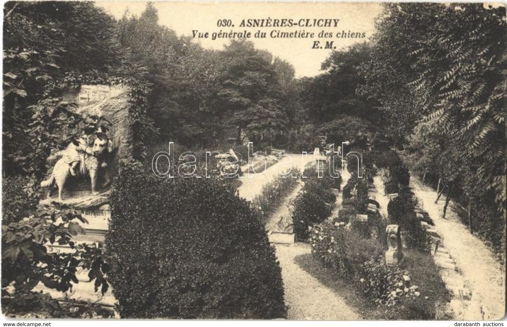 * T2/T3 Clichy, Asnieres, Vue Generale Du Cimetiere Des Chiens / Dog Cemetery (EK) - Unclassified