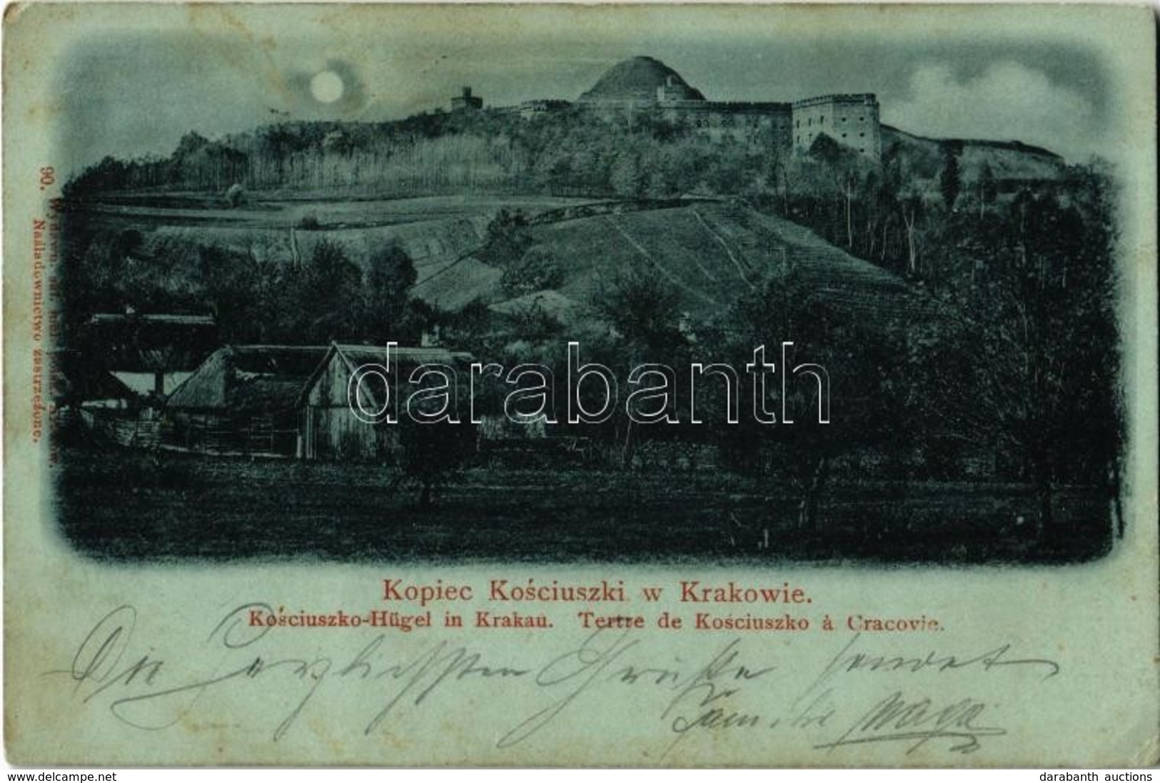 T2/T3 1899 Kraków, Krakau, Krakkó; Kopiec Kosciuszki / Kosciuszko-Hügel / Kosciuszko Mound, Monument (fl) - Unclassified