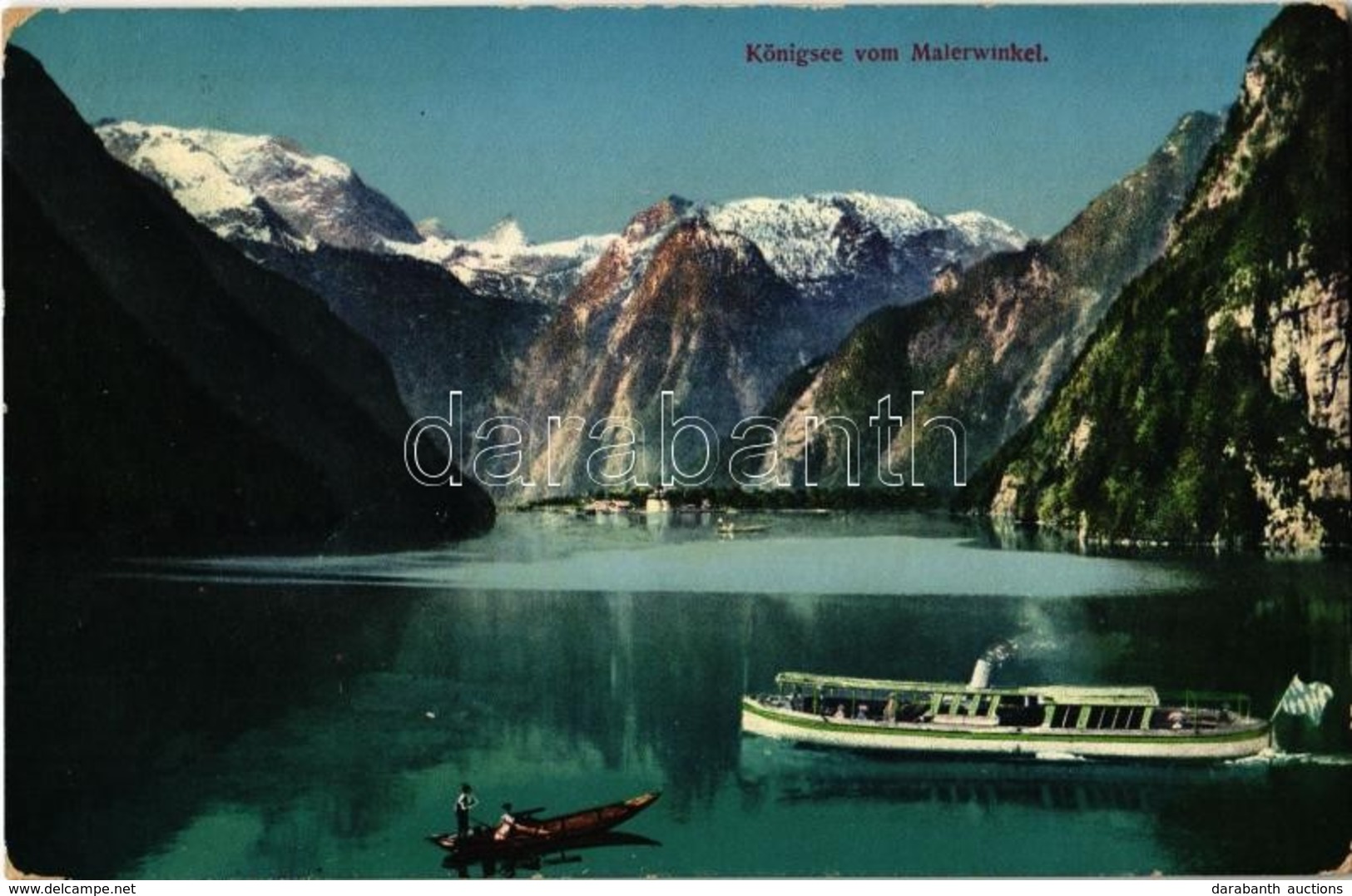 * T2/T3 1910 Schönau Am Königssee, Königssee Vom Malerwinkel / Lake, Boats (worn Corners) - Ohne Zuordnung
