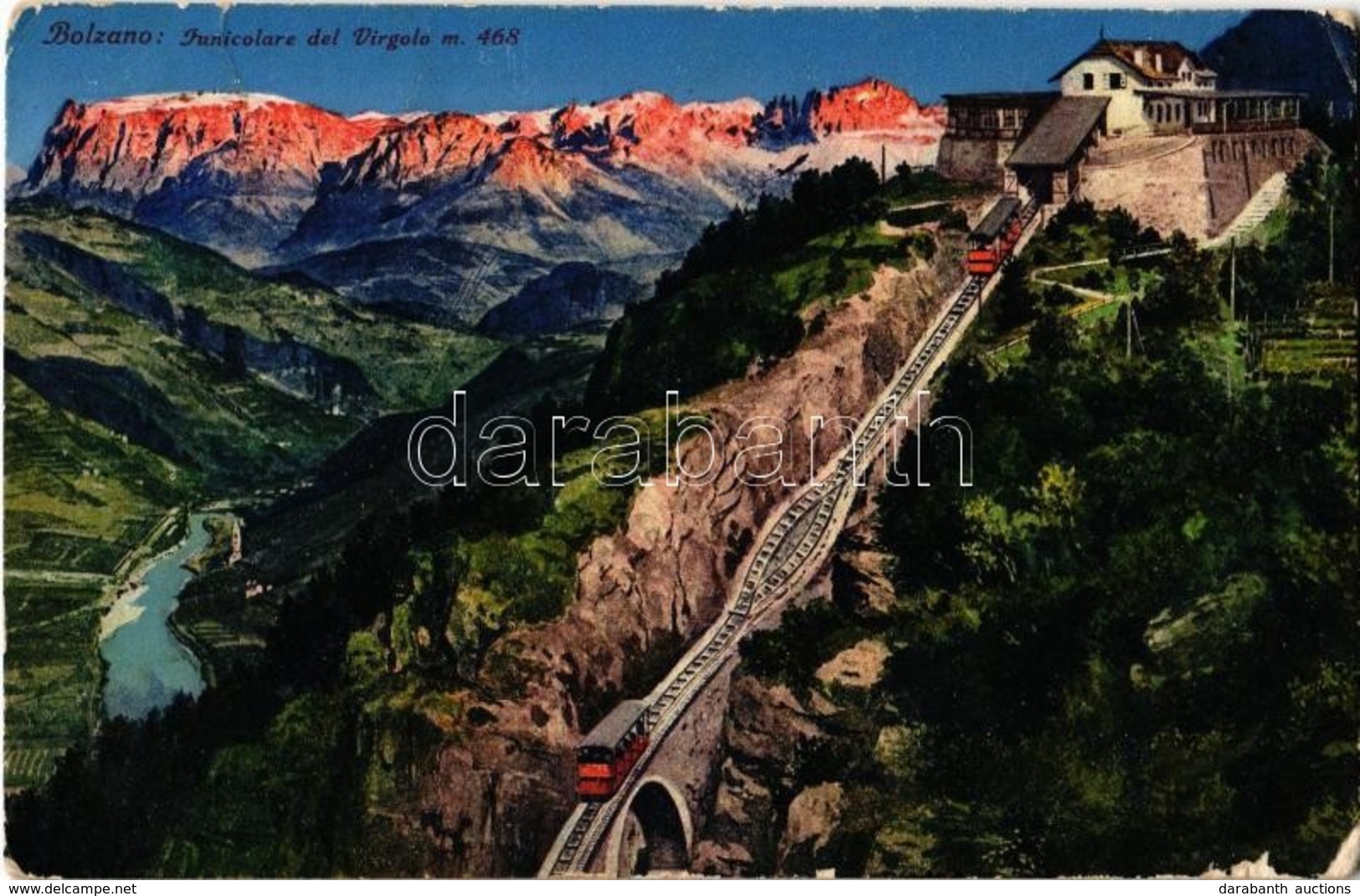 T2/T3 1930 Bolzano, Bozen (Südtirol); Funicolare Del Virgolo / Funicular (worn Corners) - Unclassified