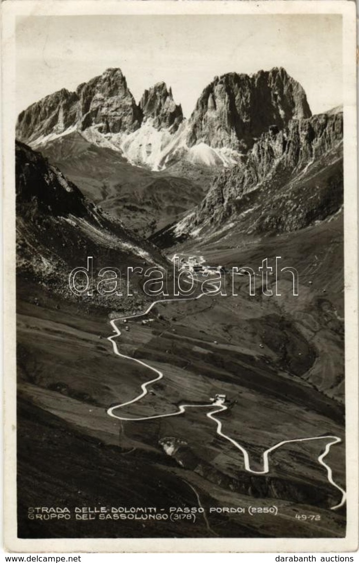 T2 1935 Gruppo Del Sassolungo, Langkofelgruppe (Südtirol), Strada Delle Dolomiti, Passo Pordoi / Road, Mountain Pass - Unclassified