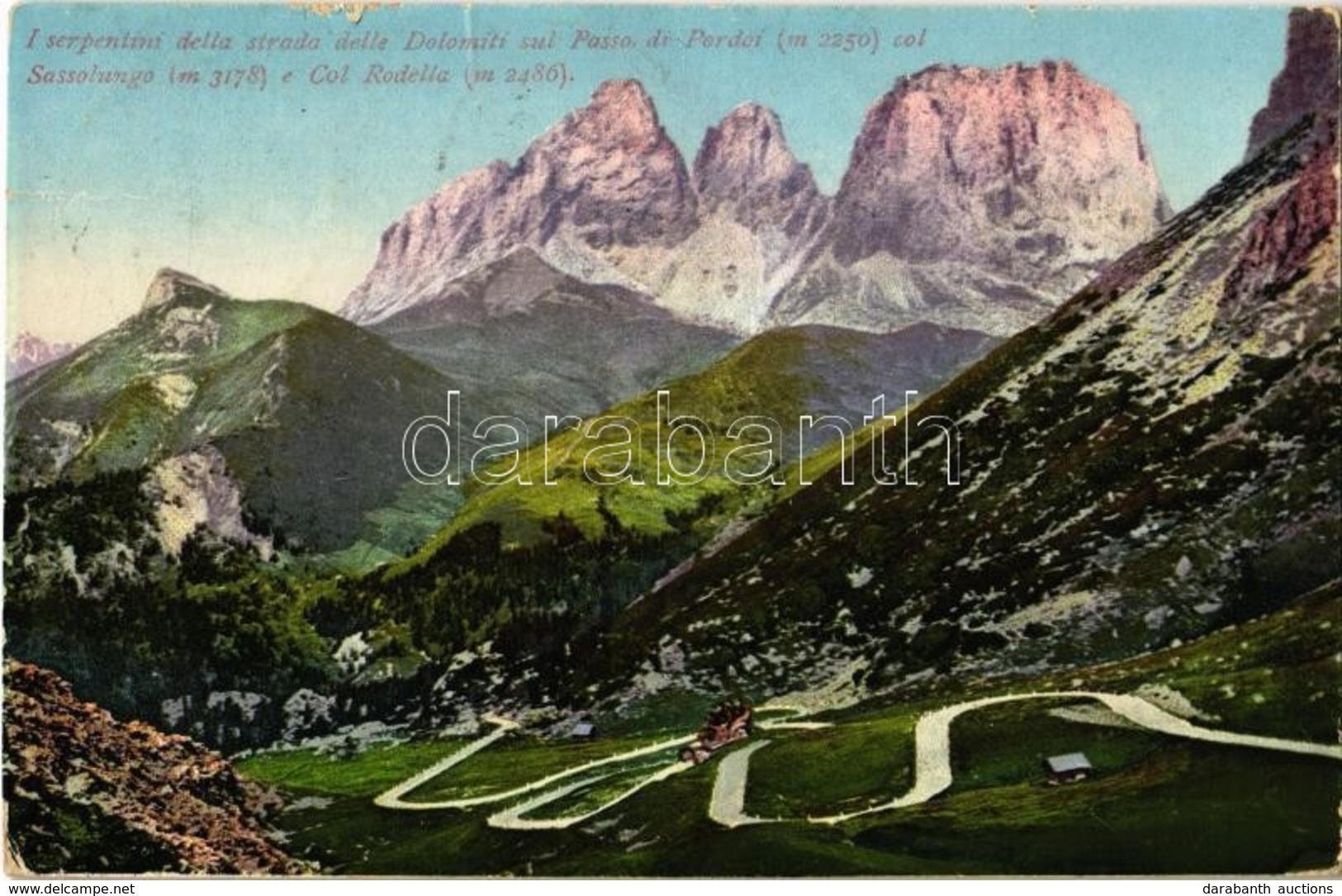 * T2/T3 1935 Gruppo Del Sassolungo, Langkofelgruppe (Südtirol), Strada Delle Dolomiti, Passo Di Pordoi, Sassolungo E Col - Ohne Zuordnung