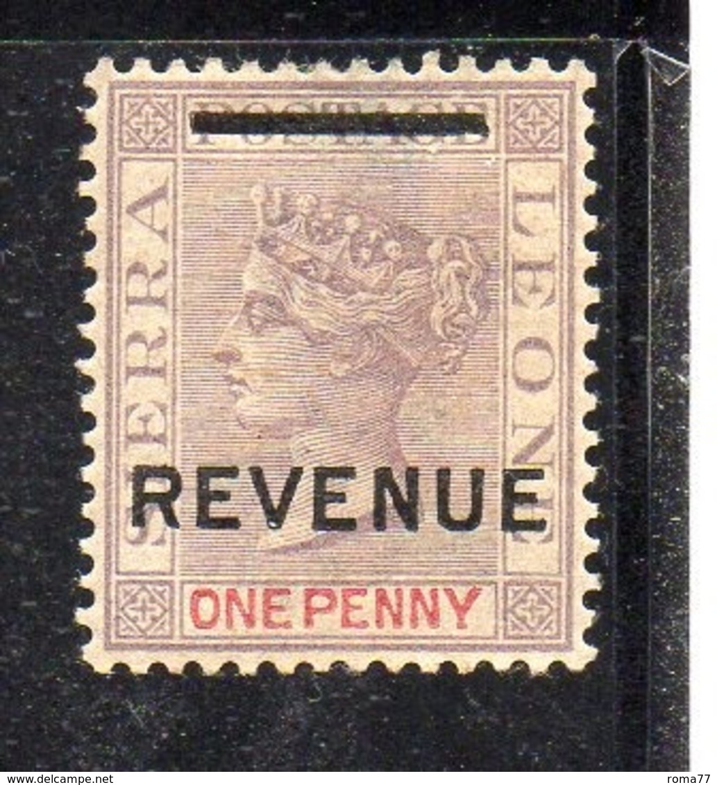 APR1297 - SIERRA LEONE , Due Bolli Soprastampati  "revenue" (2380A)   (2380A) Fil CA - Sierra Leona (...-1960)