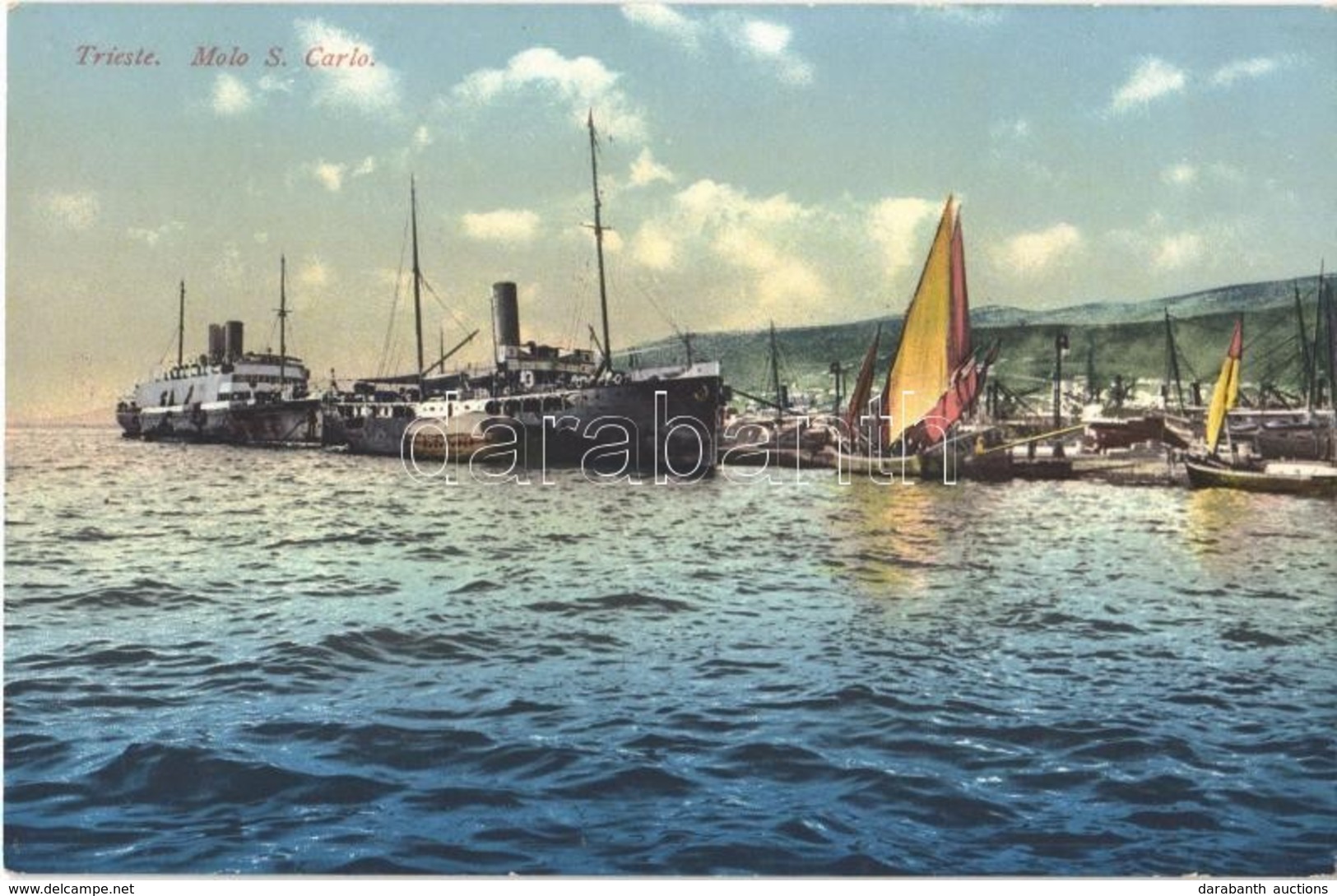 ** T1/T2 Trieste, Trieszt, Trst; Molo S. Carlo / Port, Steamships, Boats. Fotocromia Nr. 9497. - Ohne Zuordnung