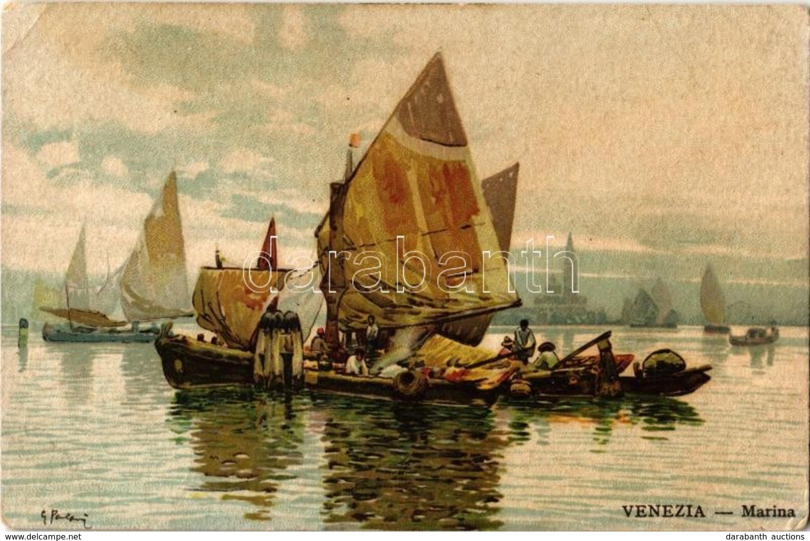 ** T2/T3 Venezia, Venice; Marina / Harbour, Sailboats, Litho (EK) - Sin Clasificación