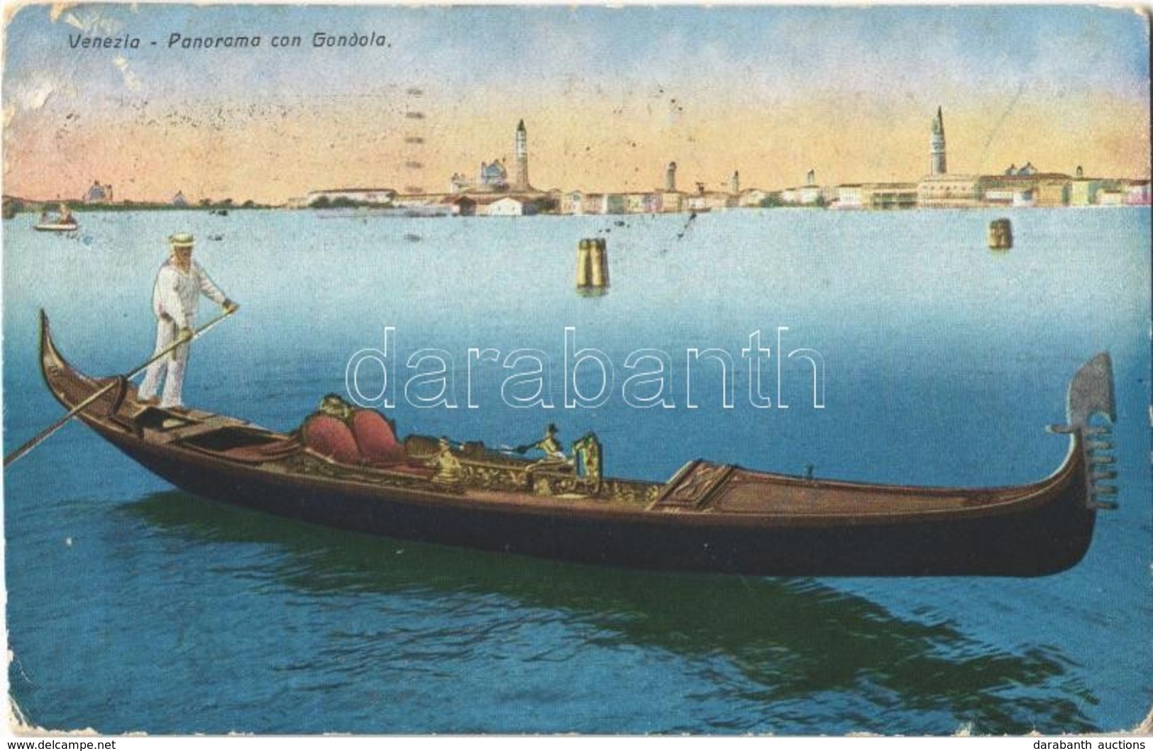 T2/T3 1926 Venezia, Venice; Panorama Con Gondola (EK) - Sin Clasificación