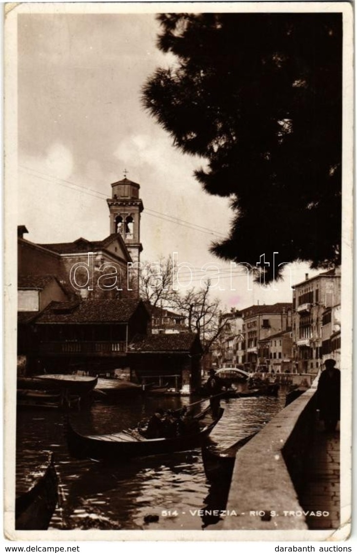 * T2/T3 1936 Venezia, Venice; Rio S. Trovaso / Canal, Boats (EK) - Sin Clasificación