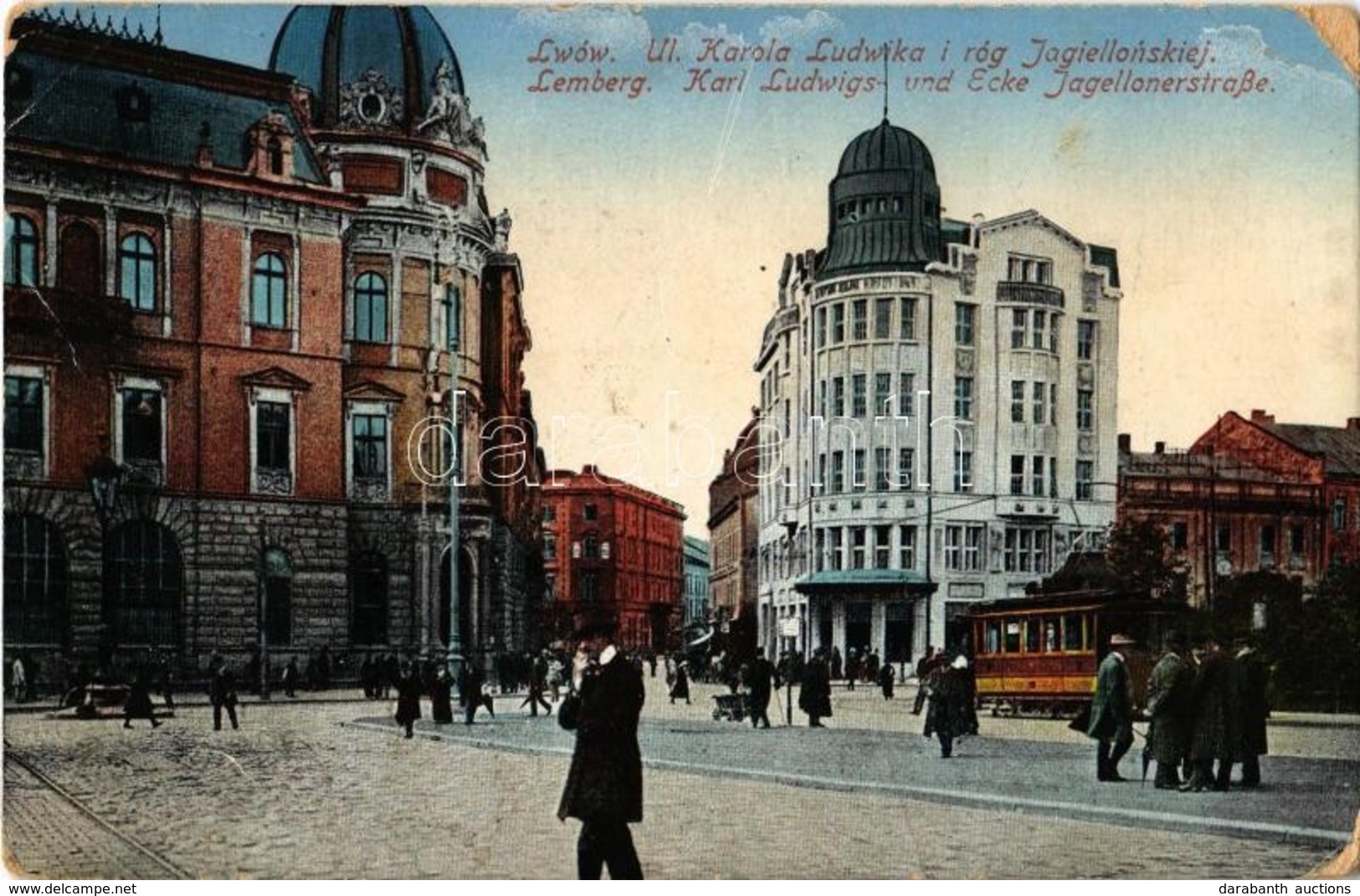 * T3 Lviv, Lwów, Lemberg; Ul. Karola Ludwika I Róg Jagiellonskiej / Streets, Tram (Rb) - Ohne Zuordnung