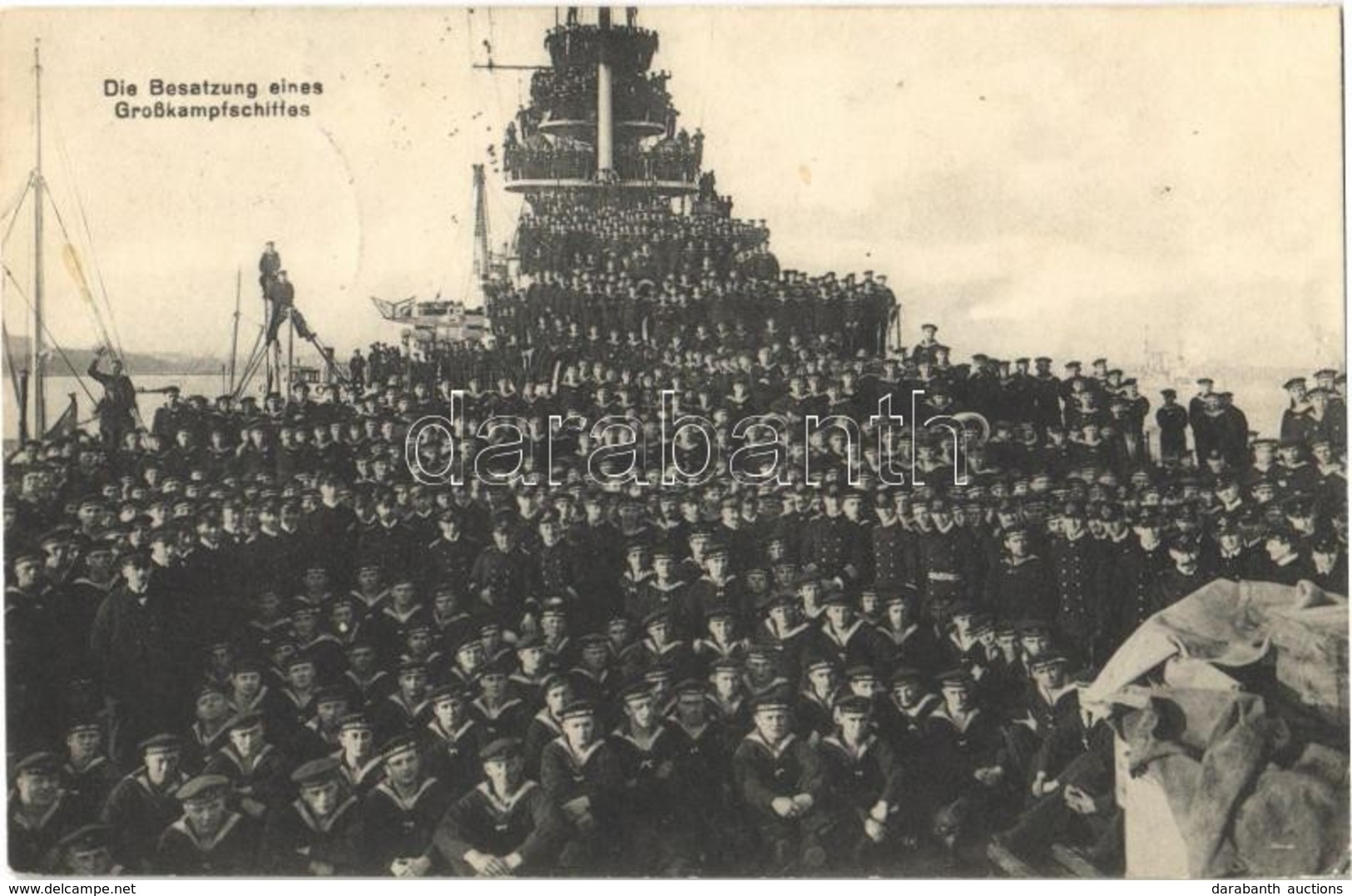 T2 Die Besatzung Eines Grosskampfschiffes. Kaiserliche Marine / German Navy Crew Of A Large Battleship - Ohne Zuordnung