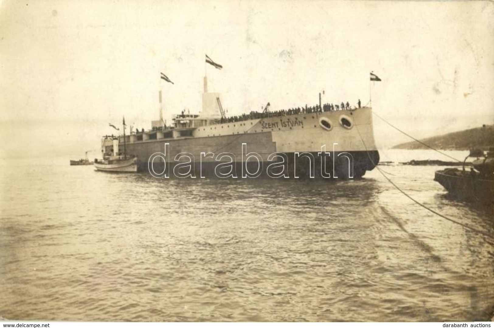 T2/T3 1914 Fiume (Rijeka), SMS Szent István Osztrák-magyar Tegetthoff-osztályú Csatahajó Oldalvértezet Nélküli Vízre Boc - Sin Clasificación