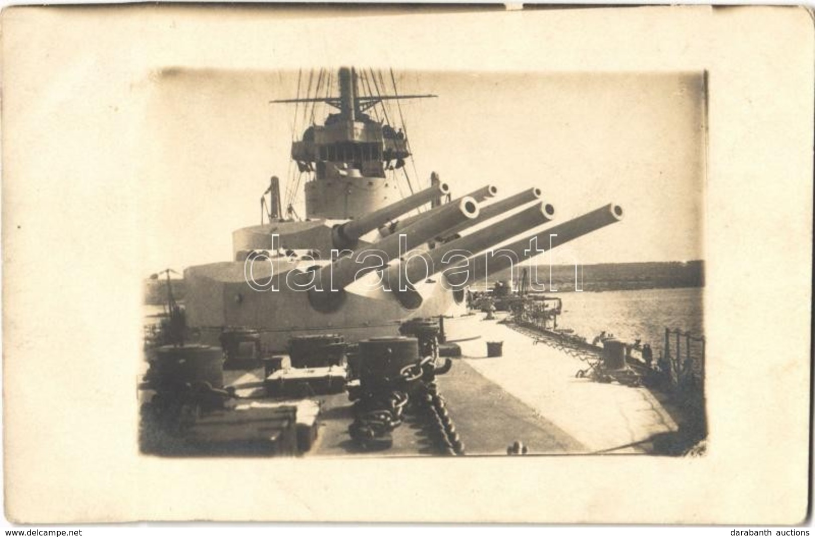 * T2/T3 Osztrák-Magyar Haditengerészet Tegetthoff-osztályú Csatahajó, Fedélzeti ágyúk / K.u.K. Kriegsmarine / Austro-Hun - Non Classificati