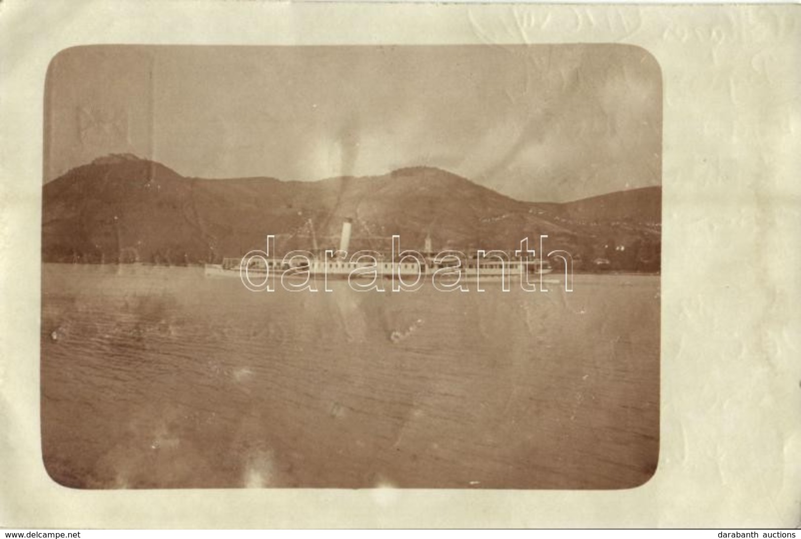 * T3 1916 'Budapest' Személyszállító Gőzös / Hungarian Passenger Steamship. Photo (gyűrődés / Crease) - Unclassified