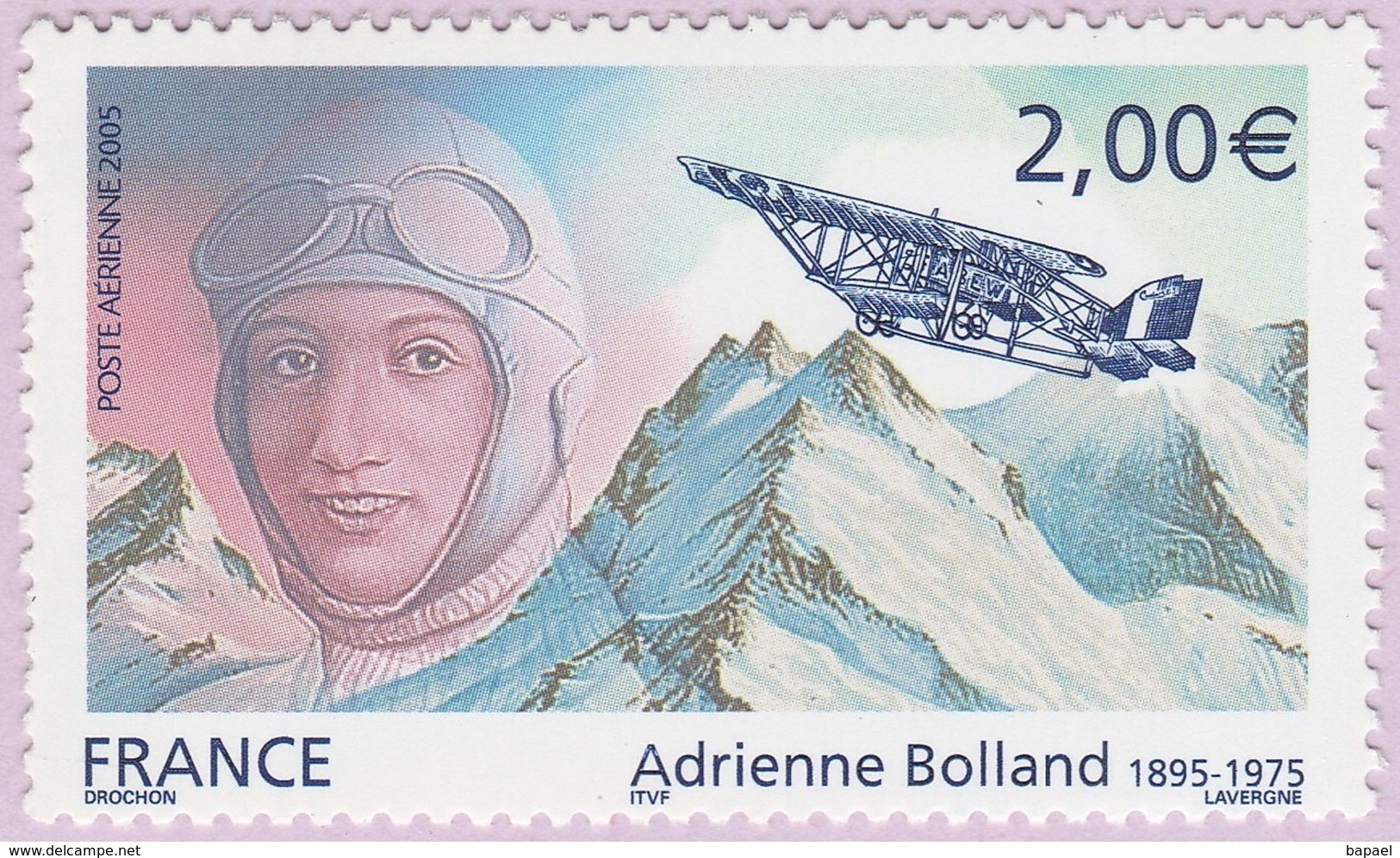 N° Yvert & Tellier 68 - Timbre De France - Poste Aérienne (Année 2005) - MNH - Personnalité - Adrienne Bolland - 1960-.... Neufs