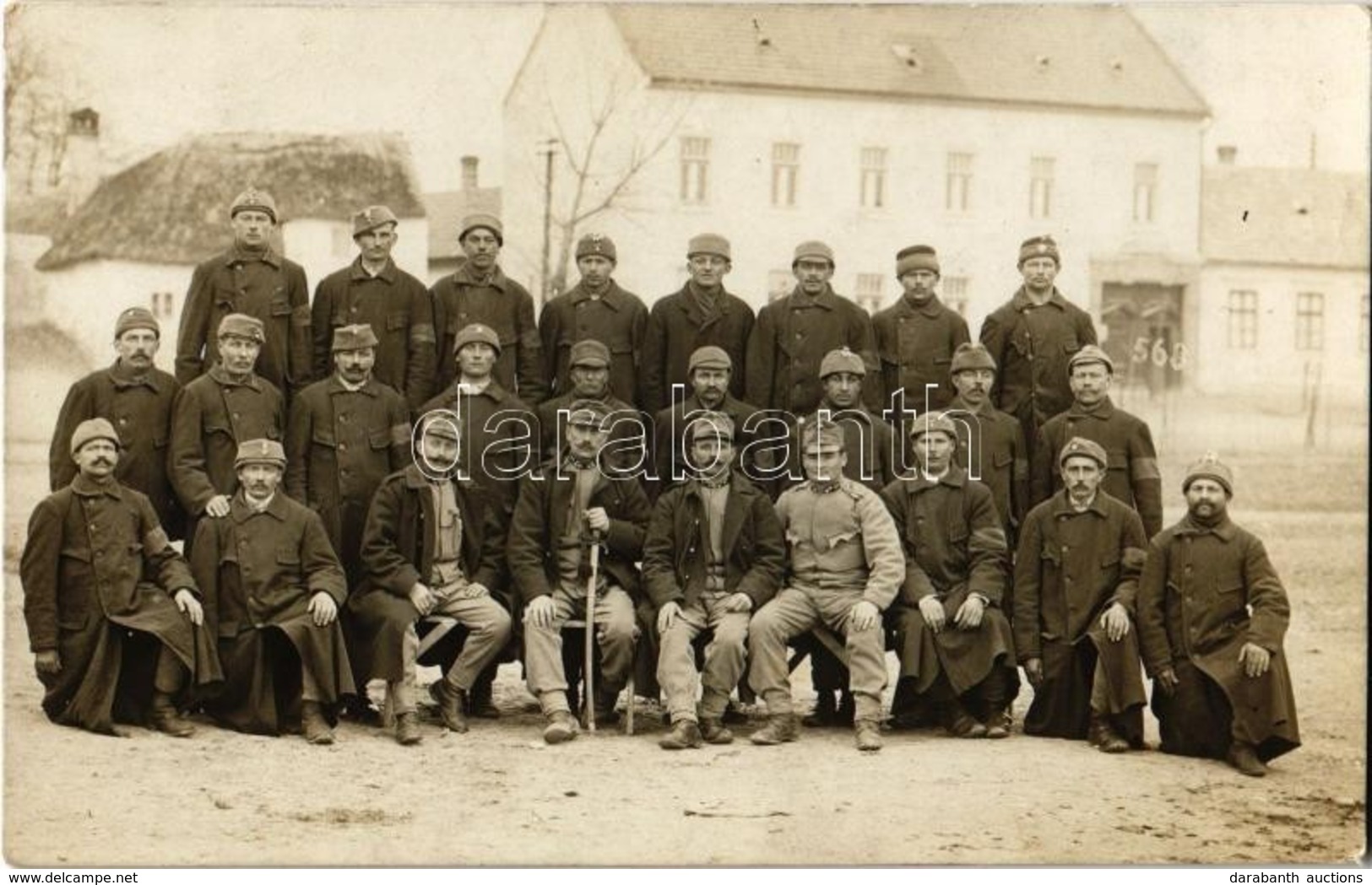 T2/T3 1915 Osztrák-magyar Katonák Csoportképe / WWI Austro-Hungarian K.u.K. Military, Soldiers. Photo - Unclassified