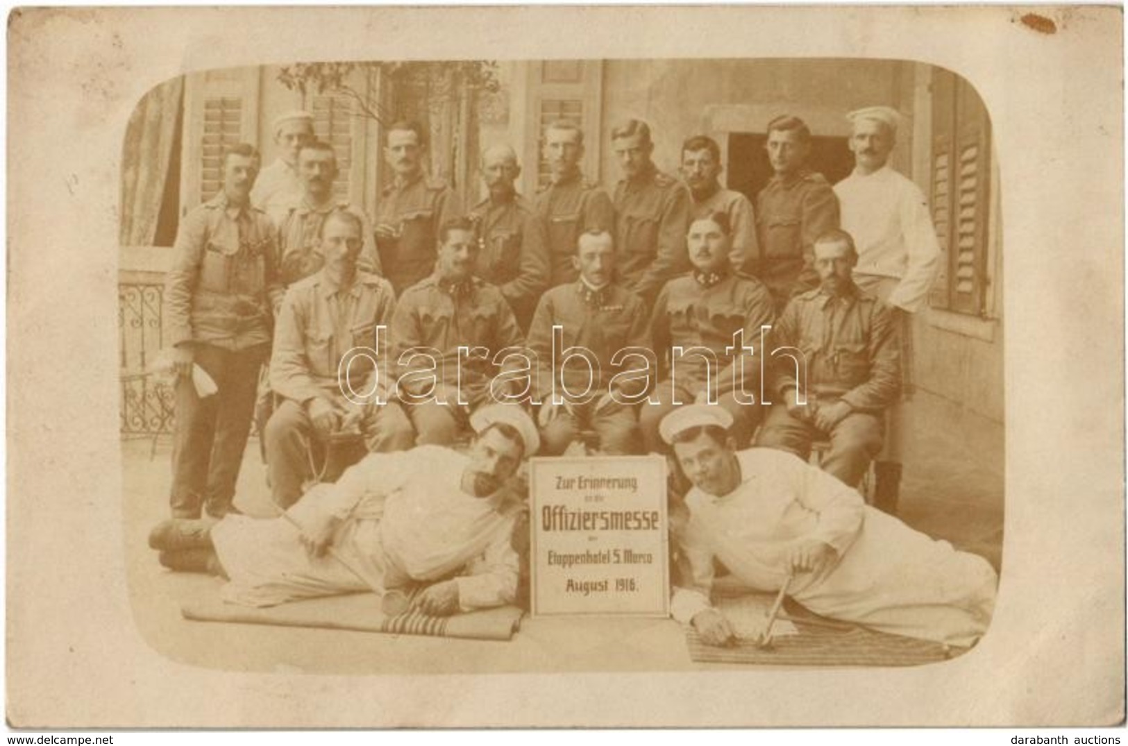 ** T2/T3 1916 Zur Erinnerung An Die Offiziersmesse Des Etappenhotel S. Marco / WWI Austro-Hungarian K.u.K. Military, Off - Non Classificati