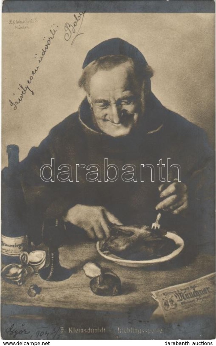 T1/T2 1904 Lieblingsspeise / Monk Having Dinner. S: F. Kleinschmidt - Non Classés