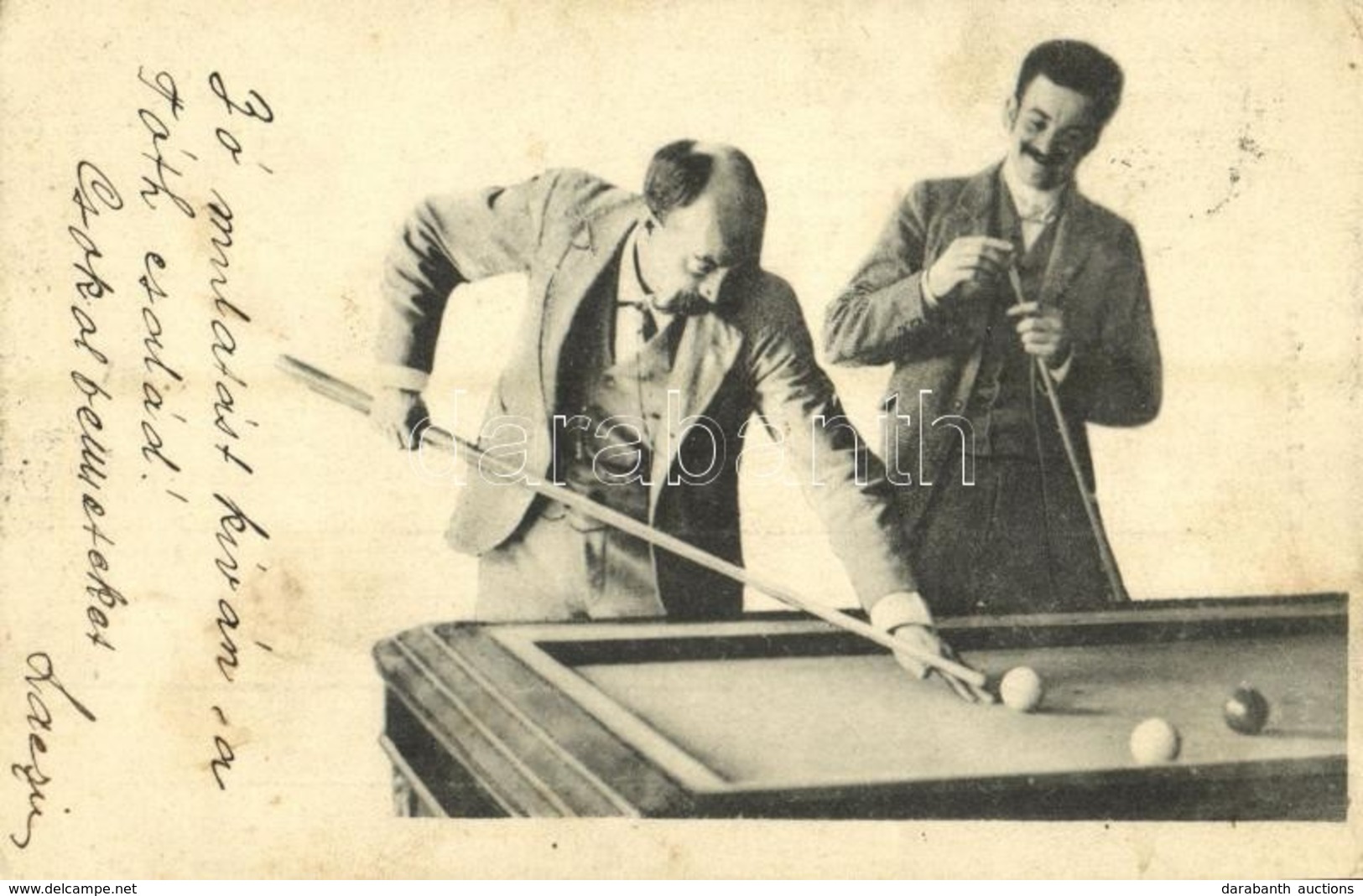 T2/T3 1903 Biliárdozó Urak / Gentlemen Playing Pool. B.K.W.I. No. 784/2. (EK) - Sin Clasificación