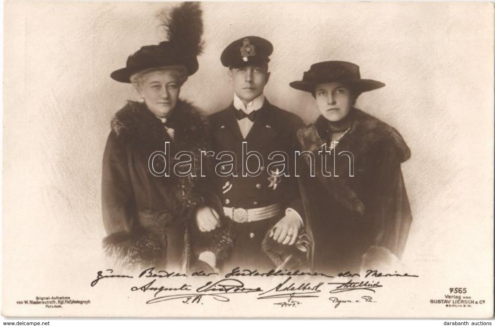 * T2 Augusta Victoria Of Schleswig-Holstein, Princess Viktoria Luise Of Prussia, Prince Adalbert Of Prussia. Original-Au - Sin Clasificación