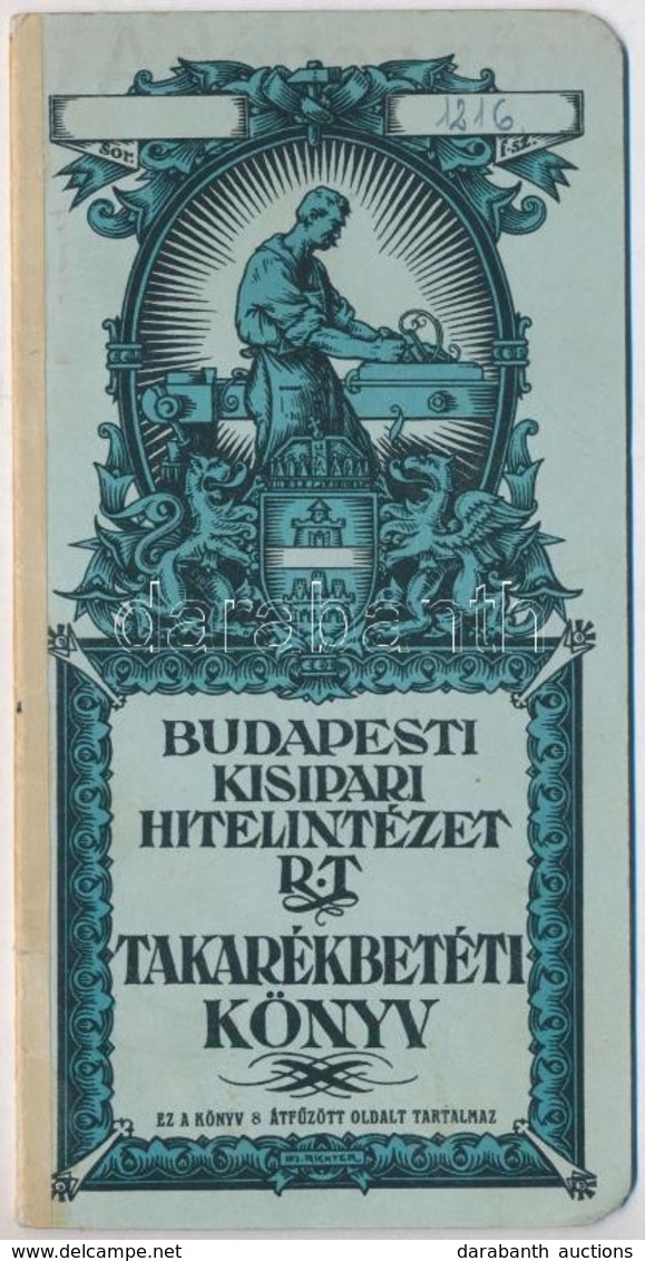 Budapest 1946. 'Budapesti Kisipari Hitelintézet Rt. - Takarékbetéti Könyv' Bejegyzésekkel - Unclassified