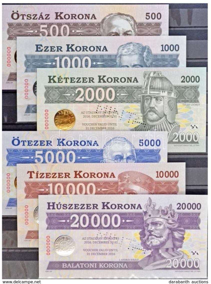 2012. 500K 'Balatoni Korona' Helyi Pénz, '000000' Sorszámmal + 2012. 1000K 'Balatoni Korona' Helyi Pénz, '000000' Sorszá - Ohne Zuordnung