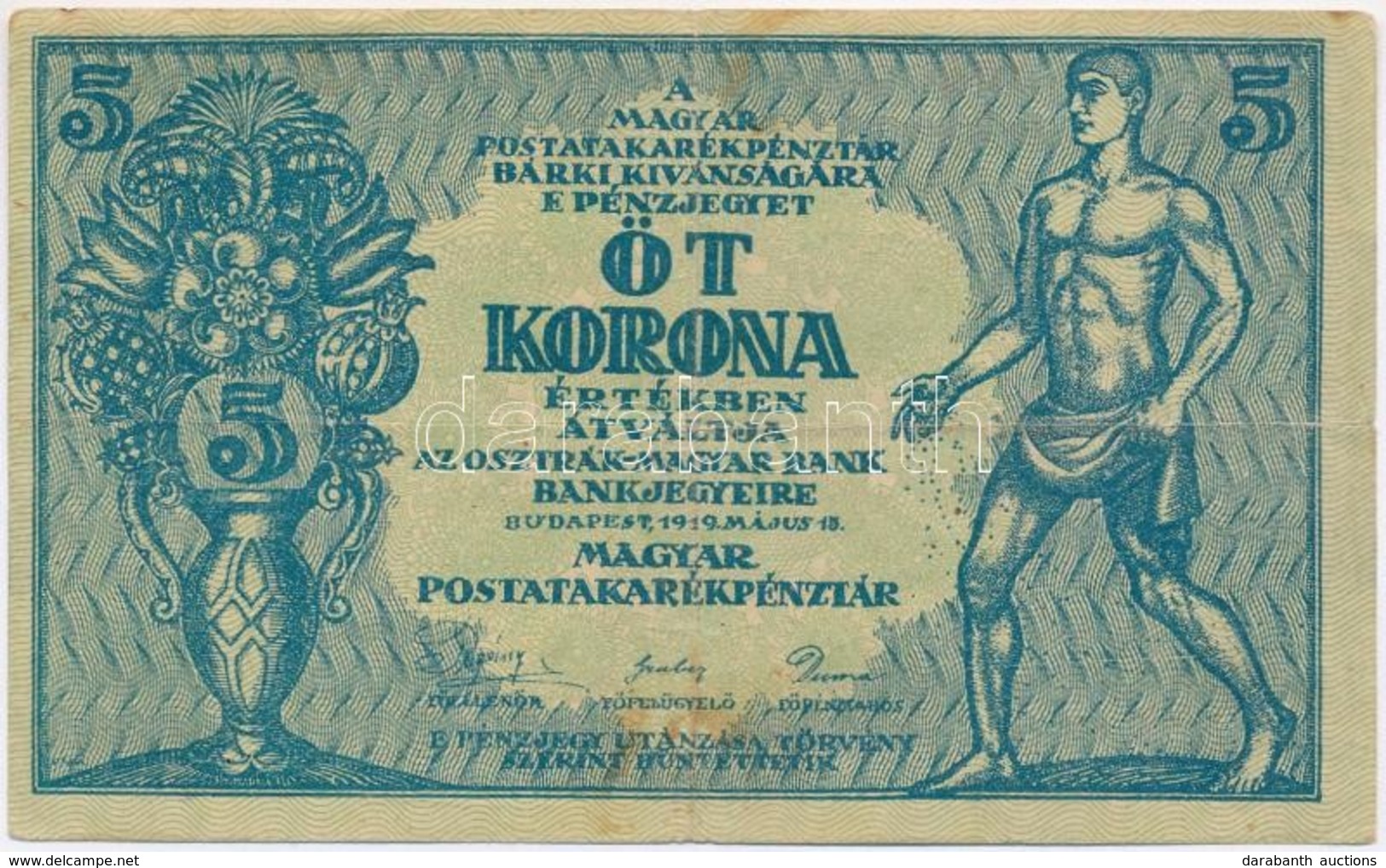 1919. 5K 'OSZTRÁK-MAGYAR BANK BANKJEGYEIRE' T:III Foltos
Adamo K8.1 - Non Classés